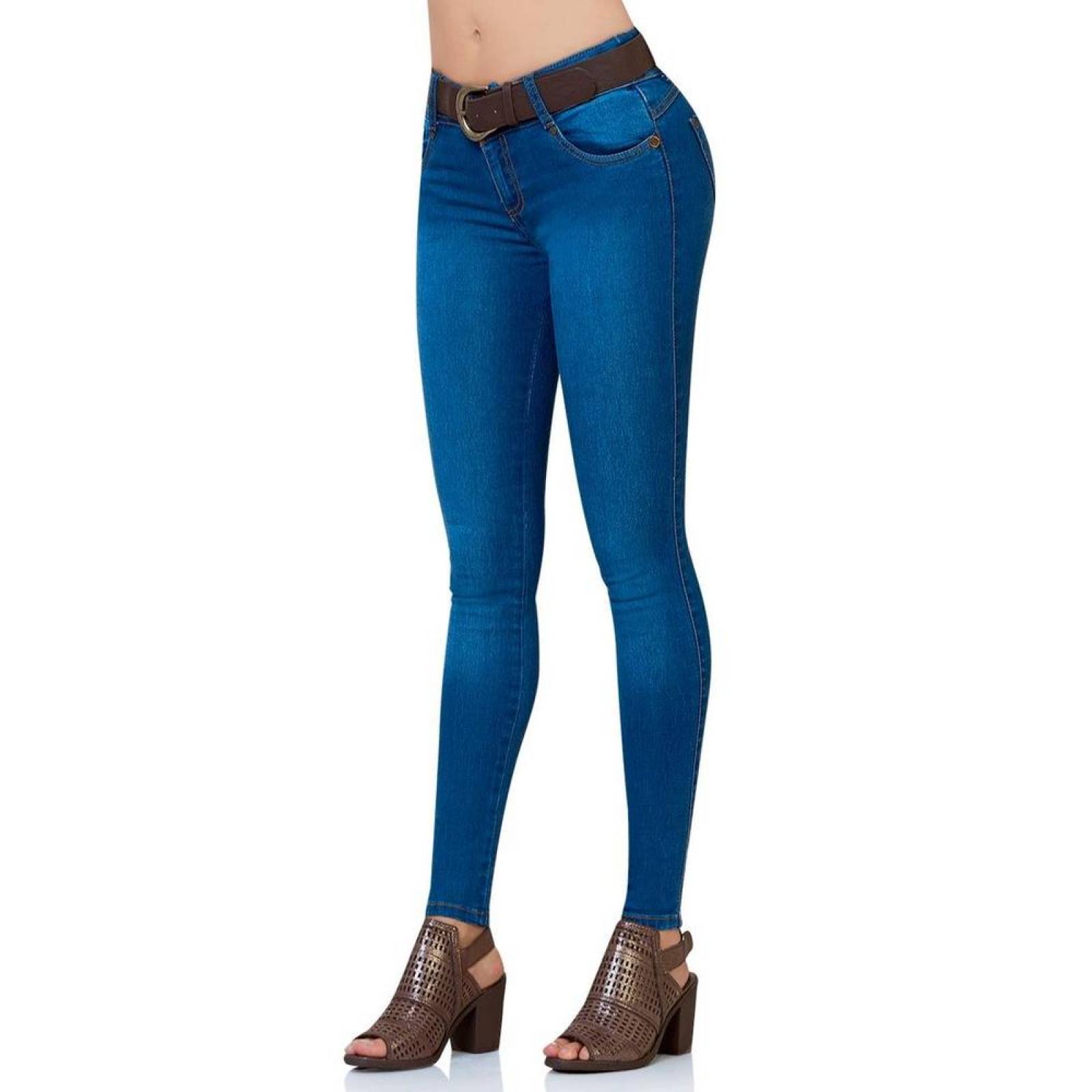 Jeans Básico Mujer Fergino Stone 52900406 Mezclilla Stretch 