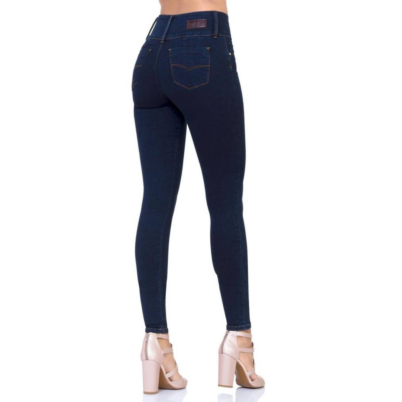 Jeans Básico Mujer Oggi Satin 59102143 Mezclilla Stretch 