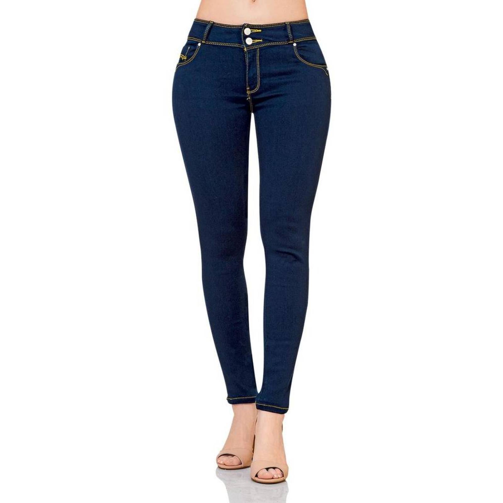 Jeans Básico Mujer Furor Indigo 62105071 Mezclilla Stretch 
