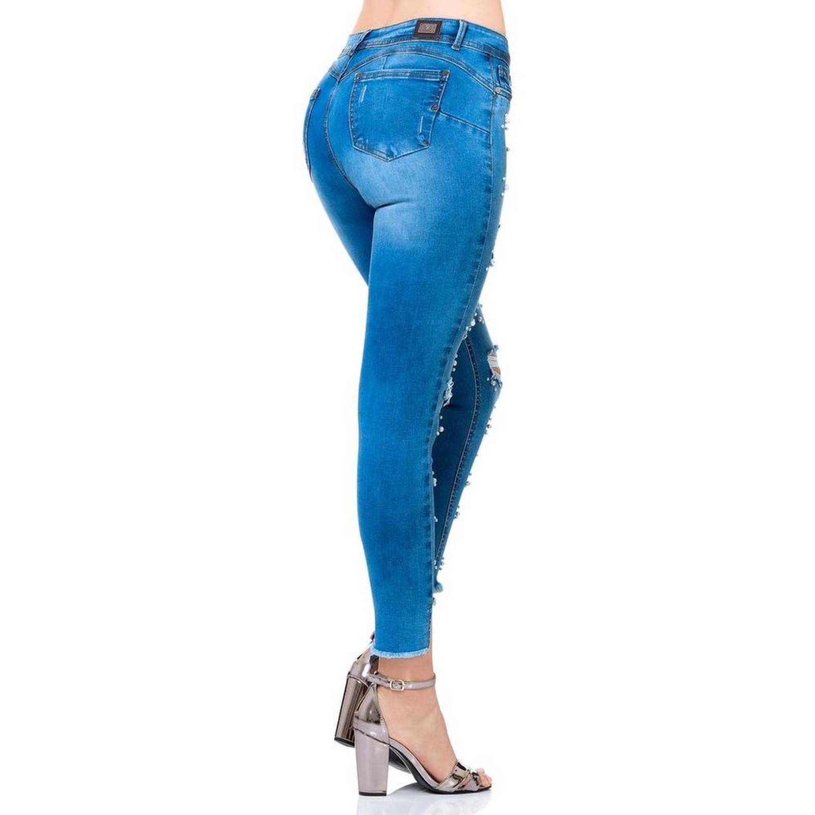 Jeans Moda Mujer Salvaje Tentación Stone 71803108 Mezclilla Stretch 