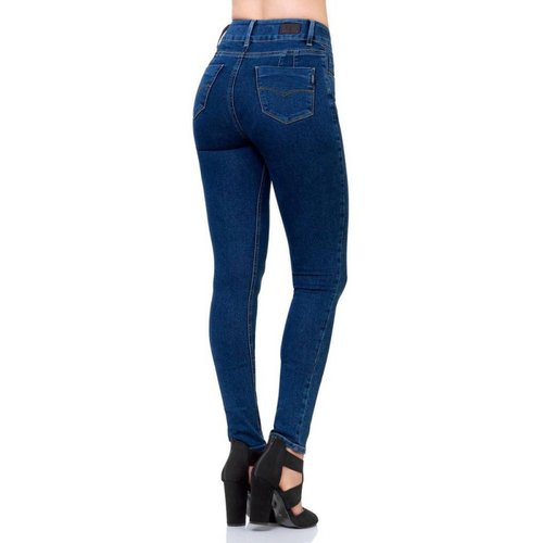 Jeans Básico Mujer Oggi Satin 59102093 Mezclilla Stretch 