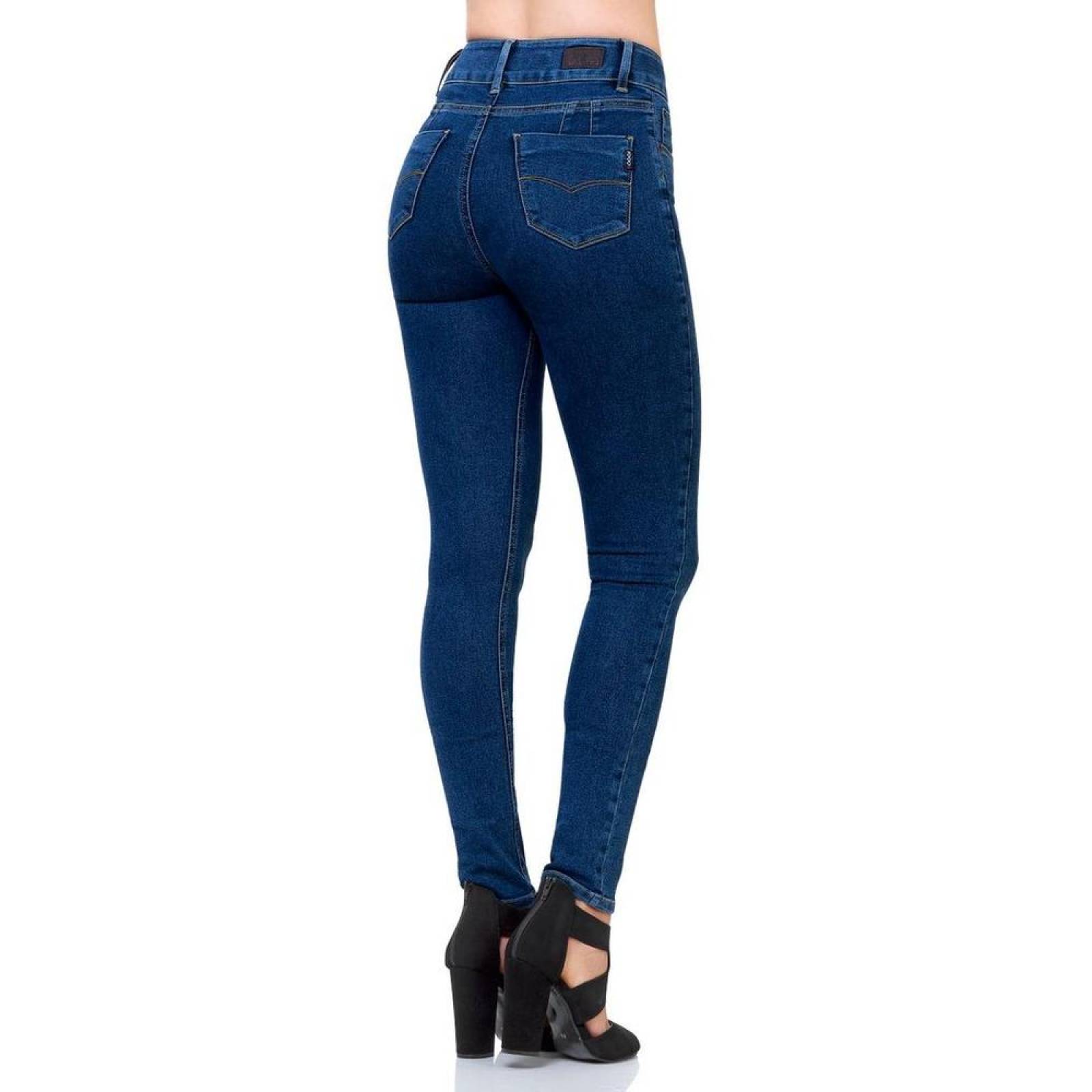 Jeans Básico Mujer Oggi Satin 59102093 Mezclilla Stretch 