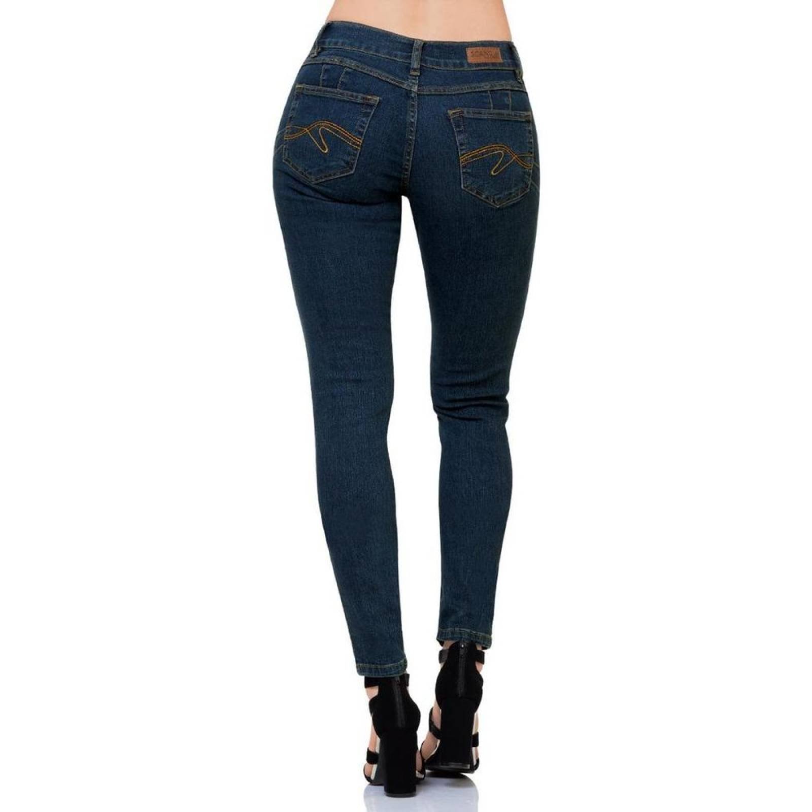 Jeans Básico Mujer SCandia Dirty 65000789 Mezclilla Stretch 