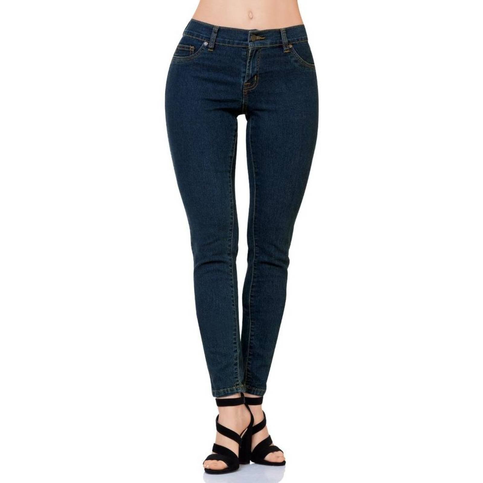 Jeans Básico Mujer SCandia Dirty 65000789 Mezclilla Stretch 