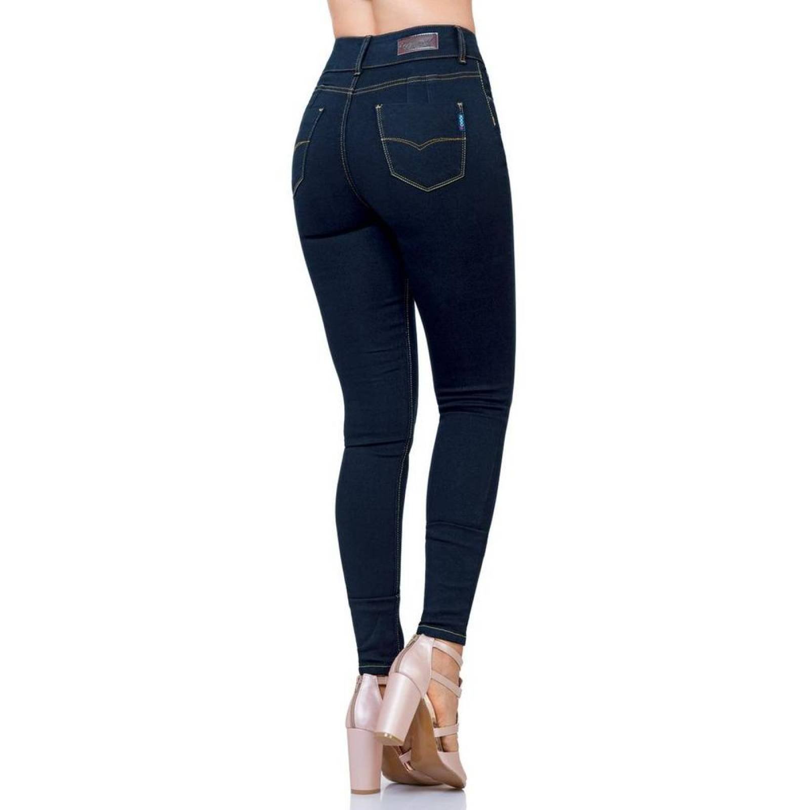 Jeans Básico Mujer Oggi Satin 59103105 Mezclilla Stretch 