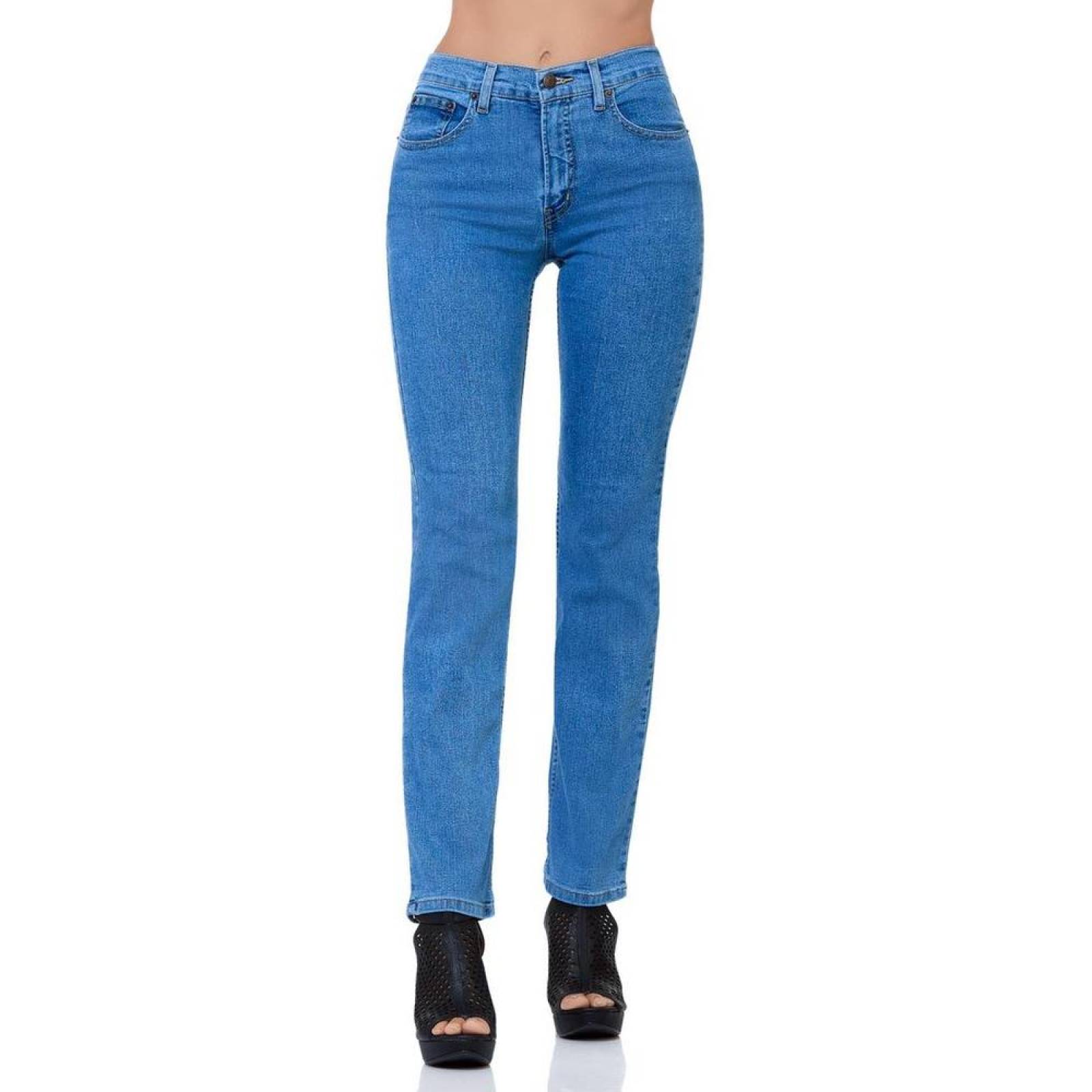 Jeans Oggi Jeans Mujer Azul Mezclilla Stretch Atraction 