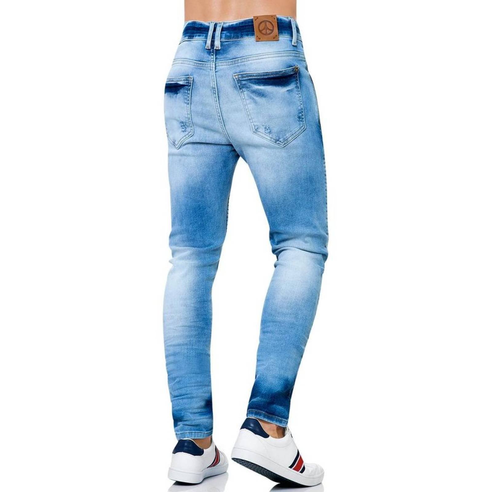 Jeans Moda Hombre Salvaje Tentación Bleach 71803125 Mezclilla Stretch 