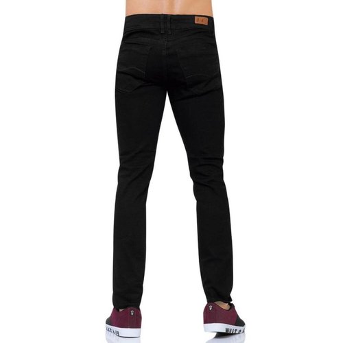 Jeans Básico Hombre Salvaje Tentación Negro 71800229 Mezclilla Stretch 