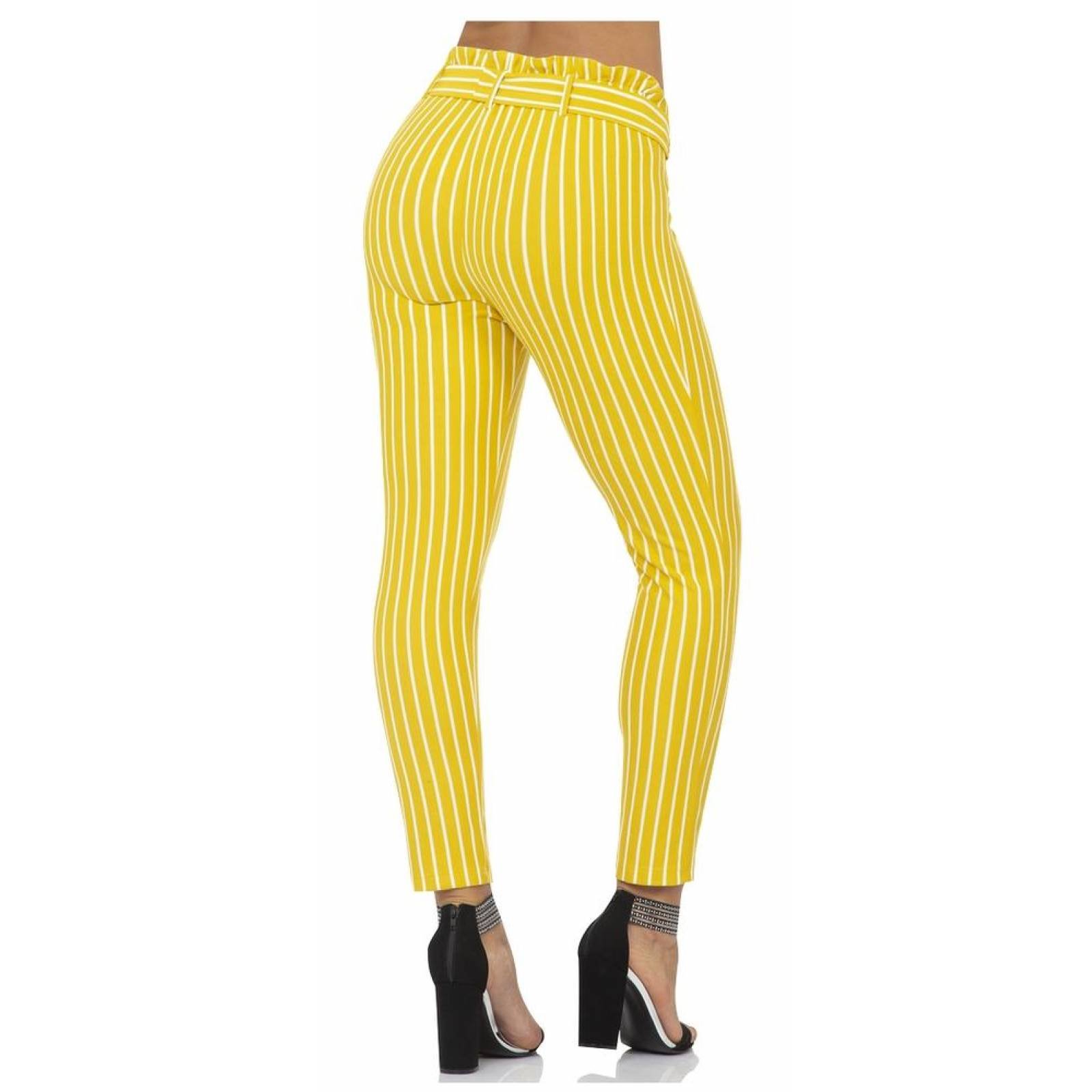 Pantalón Moda Mujer Salvaje Tentación Amarillo 72903216 Spandex 