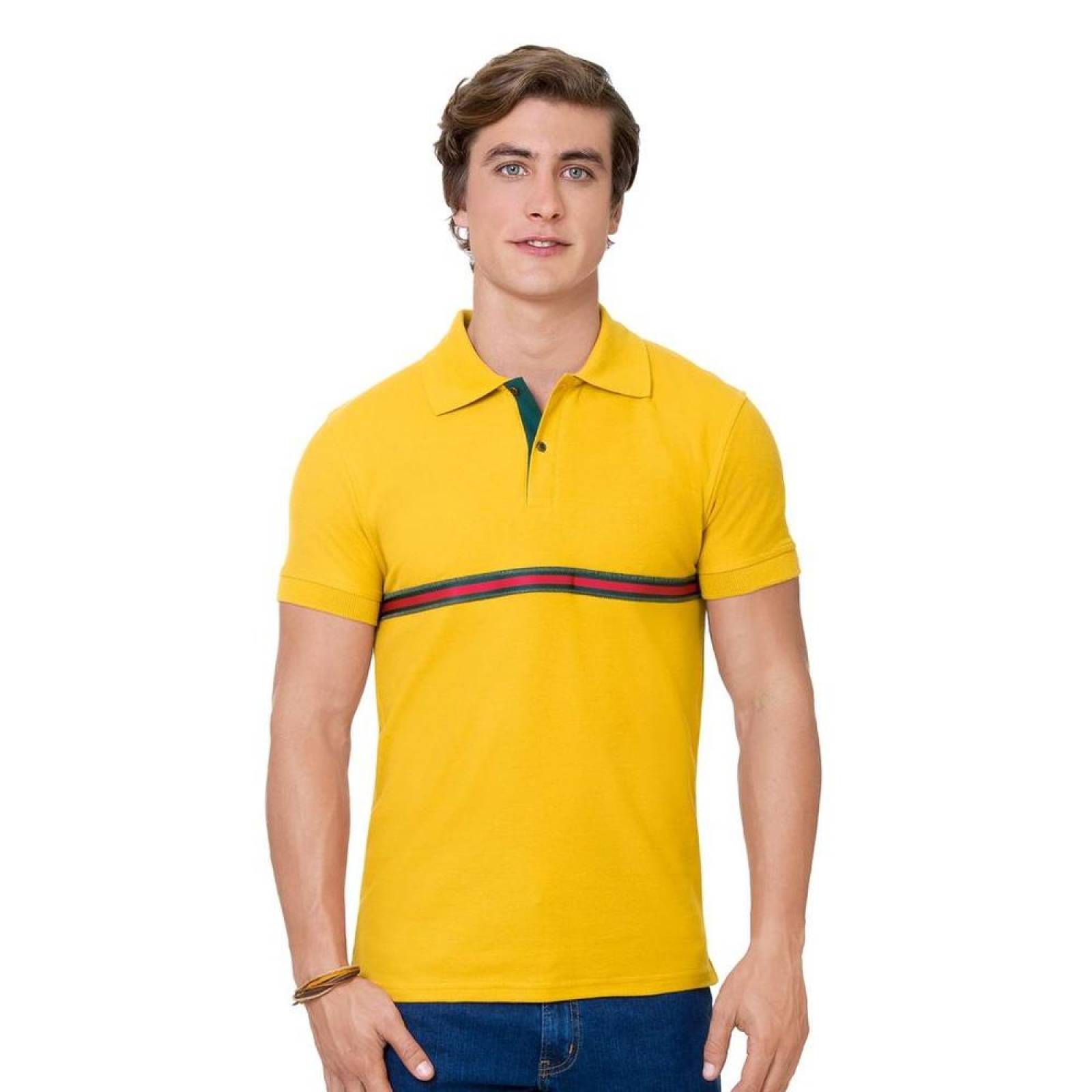 PLAYERA MABA SPORT HOMBRE AMARILLO PIQUE 32562 