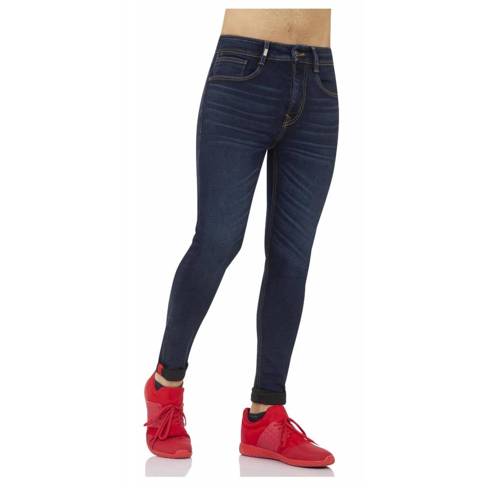 JEANS HIPPIE \u0026 ROCK HOMBRE AZUL MEZCLILLA STRETCH SK19CAB148
