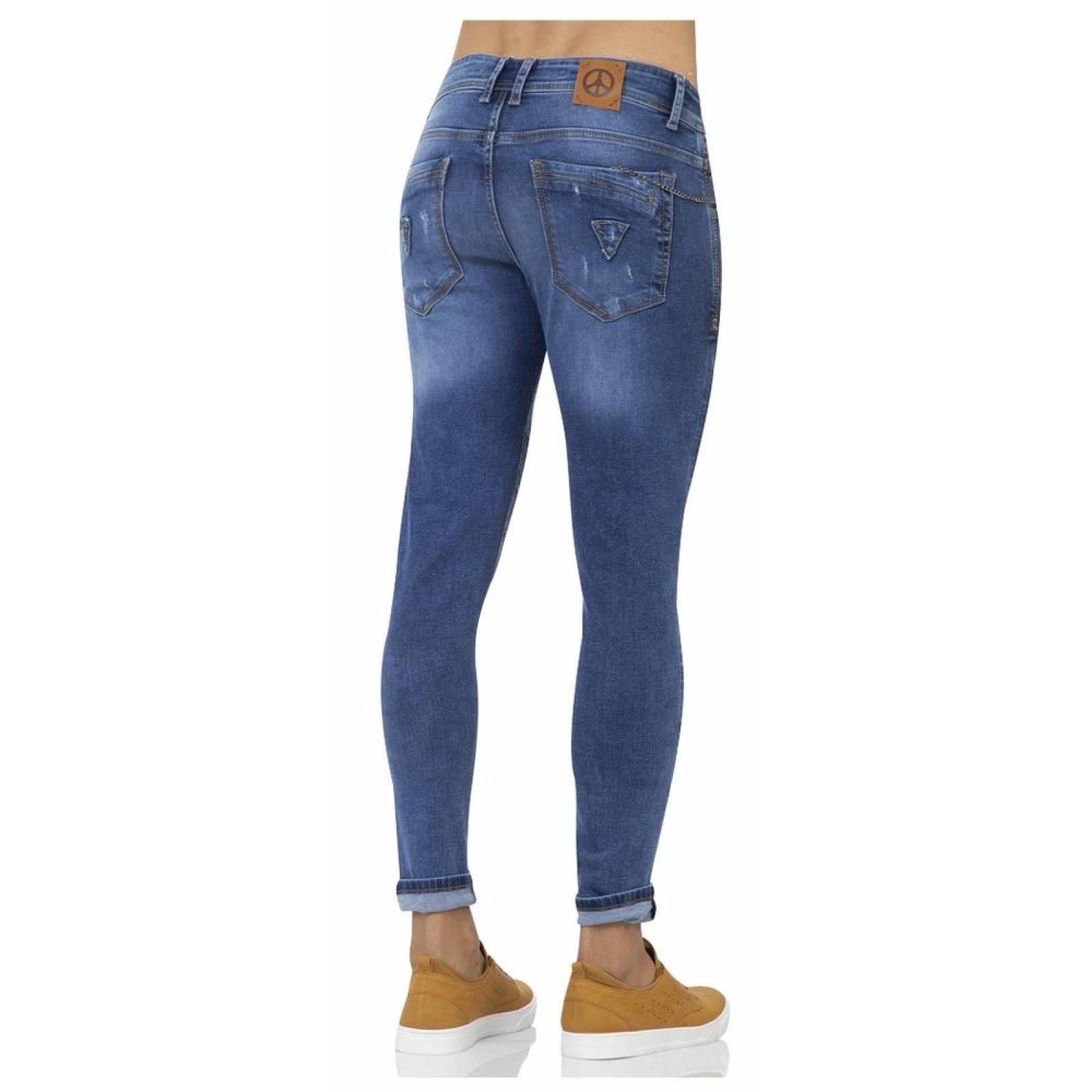 Jeans Por Salvaje Tentación Hombre Stone Mezclilla Stretch 