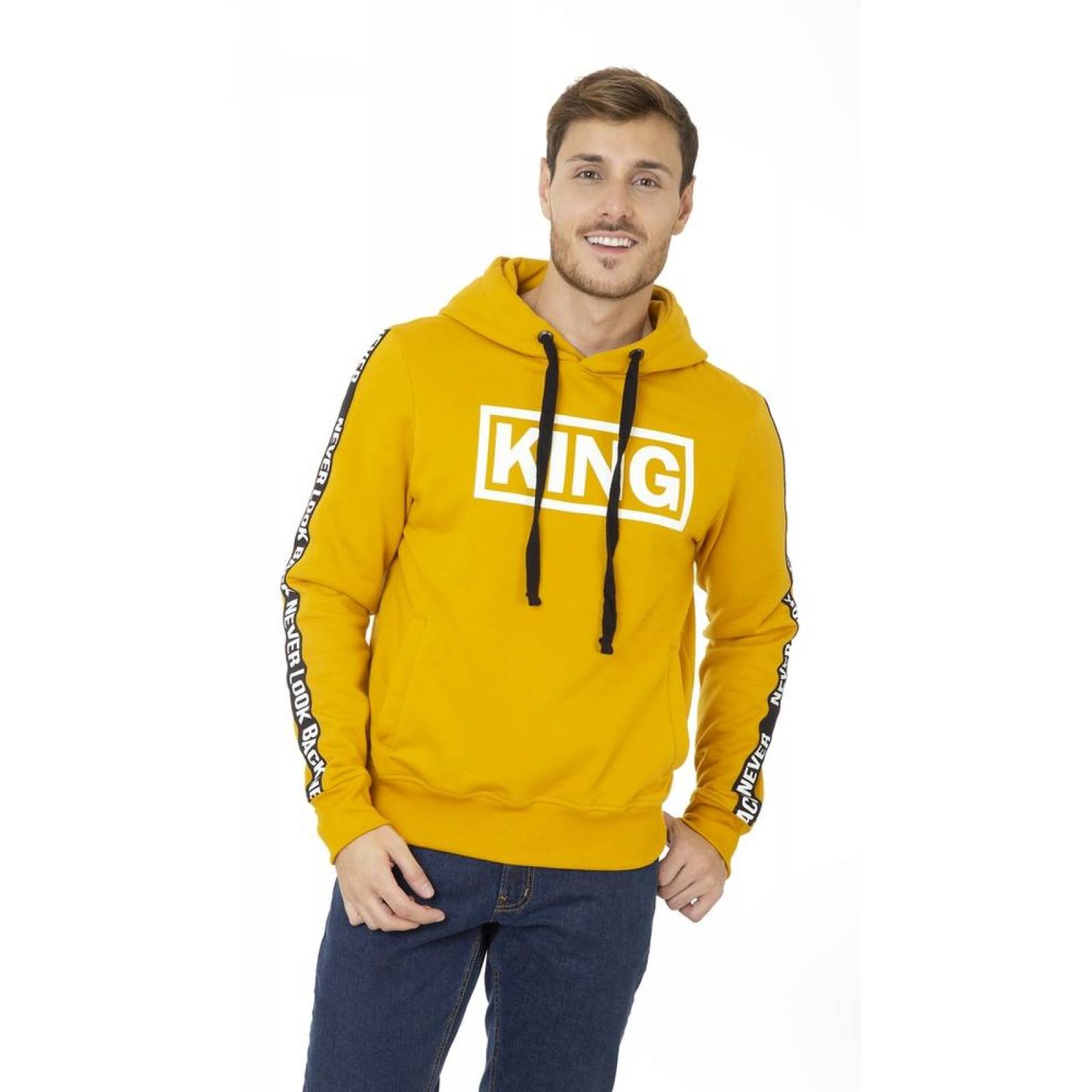 sudadera reebok hombre amarillo