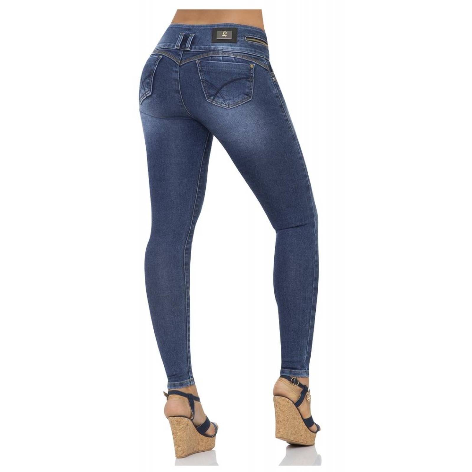 Jeans Moda Mujer Salvaje Tentación Stone 71803204 Mezclilla Stretch 