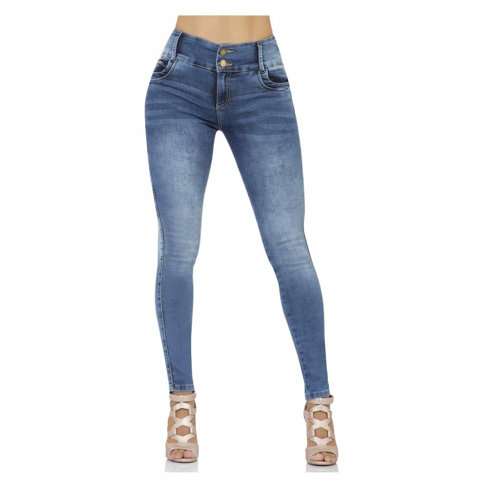 Jeans Fergino Jeans Mujer Azul Mezclilla Stretch Etelvina | Linio México -  FE612FA0JYA99LMX