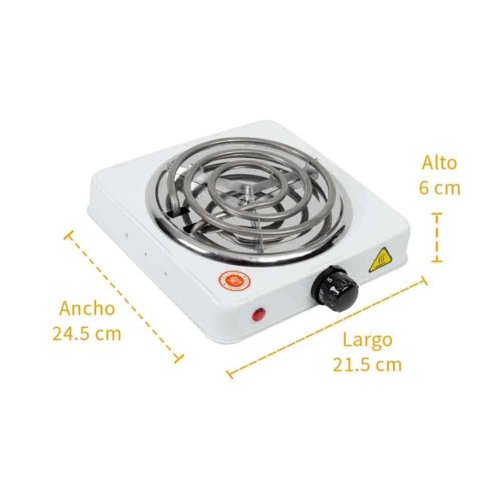 Parrilla eléctrica 1 quemador mini espiral 1,000 W 