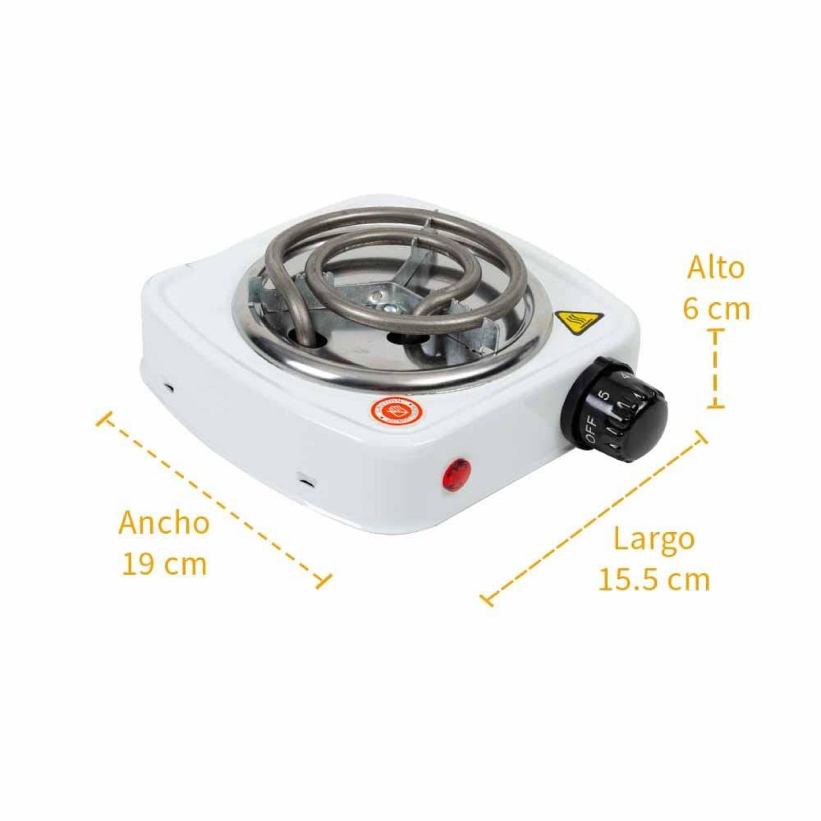 Parrilla eléctrica 1 quemador mini espiral 500W 