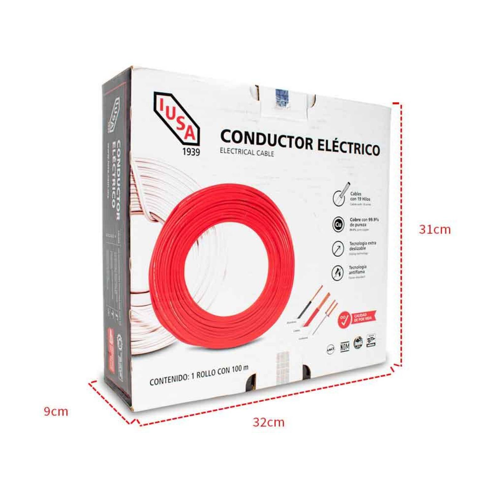 Cable THW-LS/THHW-LS CE RoHS 8 AWG en caja color rojo 