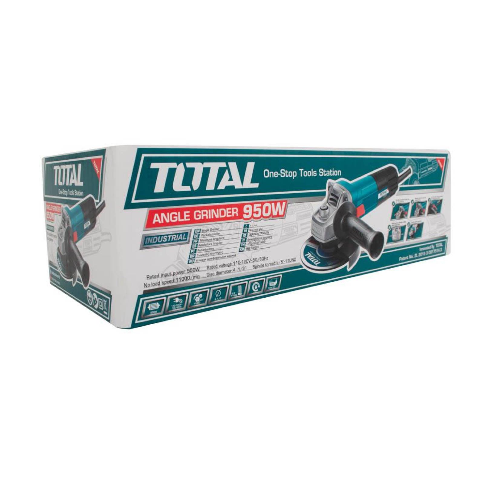 Esmeriladora con disco de 4 1/2" 950 W 