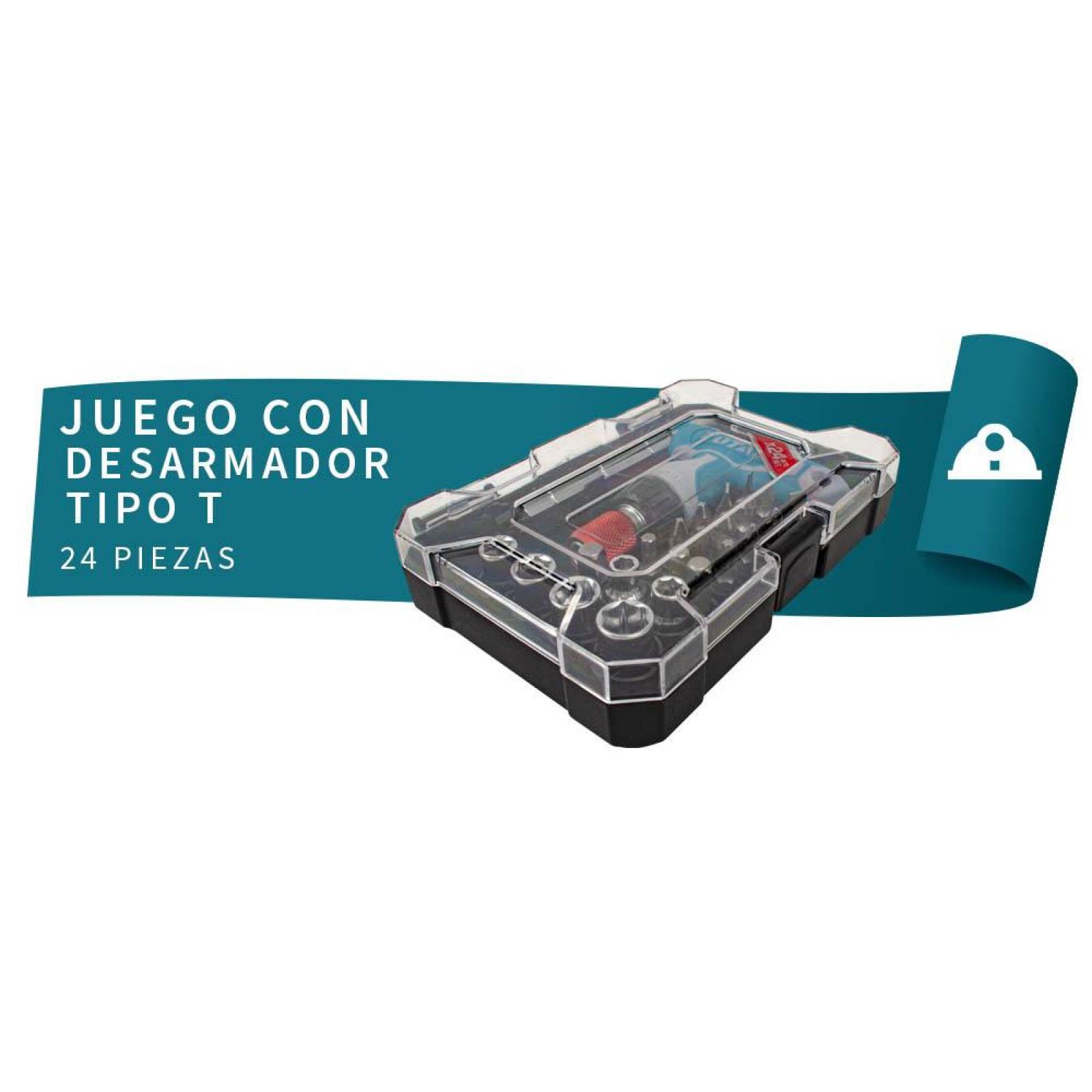 Juego de puntas y dados con desarmador 