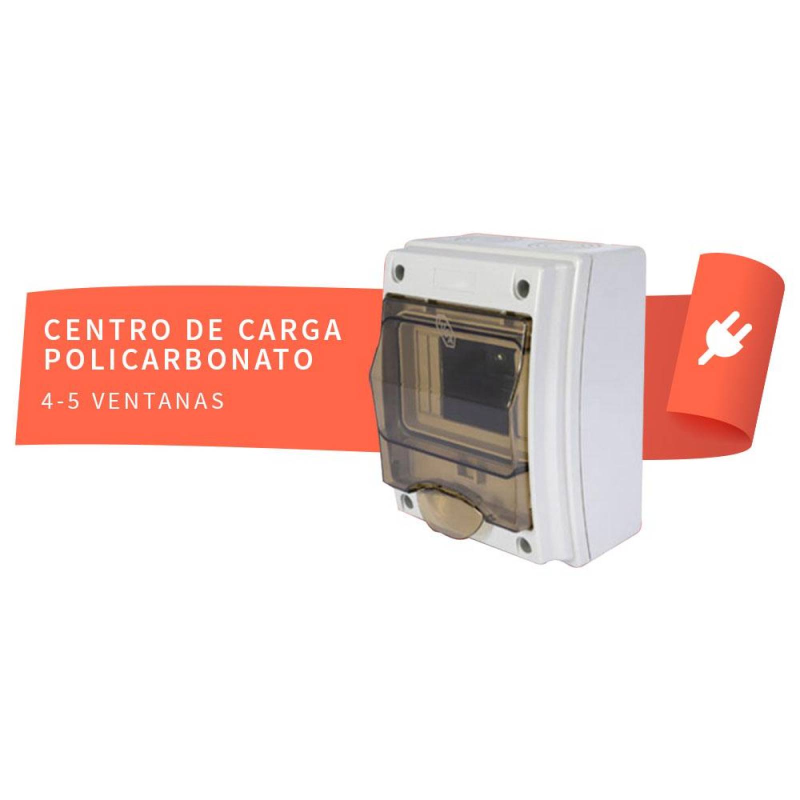 Centro de carga policarbonato, 4-5 ventanas 