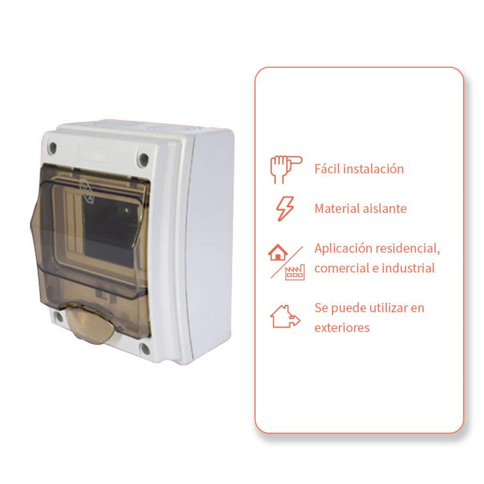 Centro de carga policarbonato, 4-5 ventanas 