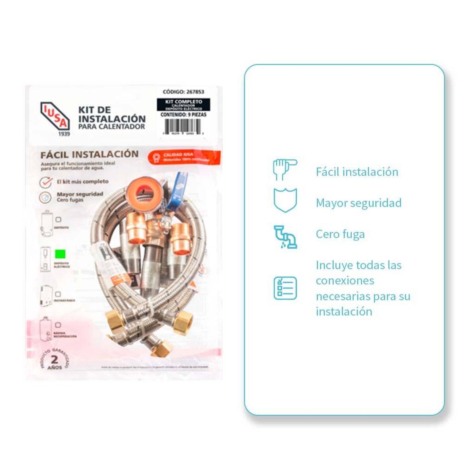 Kit De Instalación Completo Para Calentador Eléctrico 