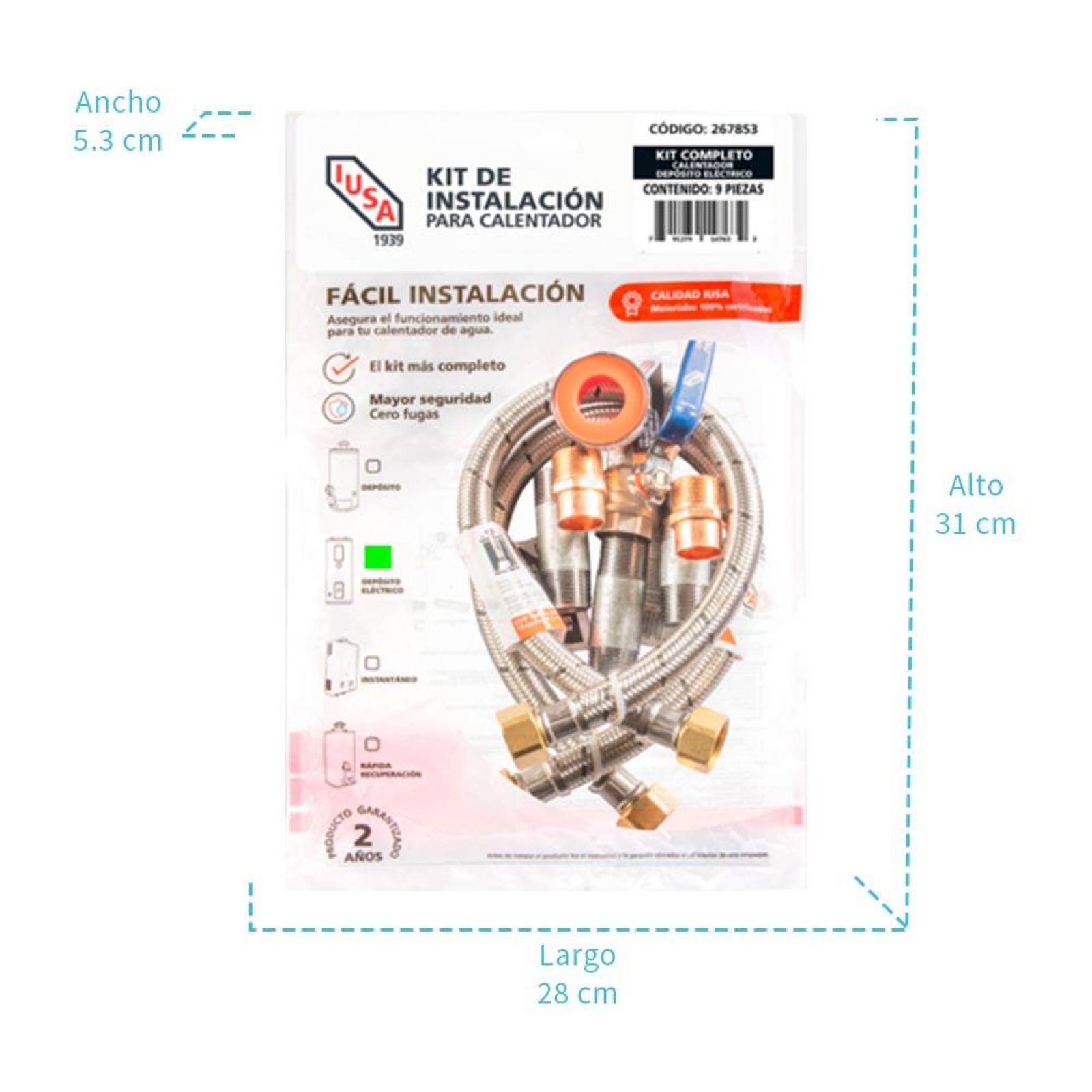 Kit De Instalación Completo Para Calentador Eléctrico 