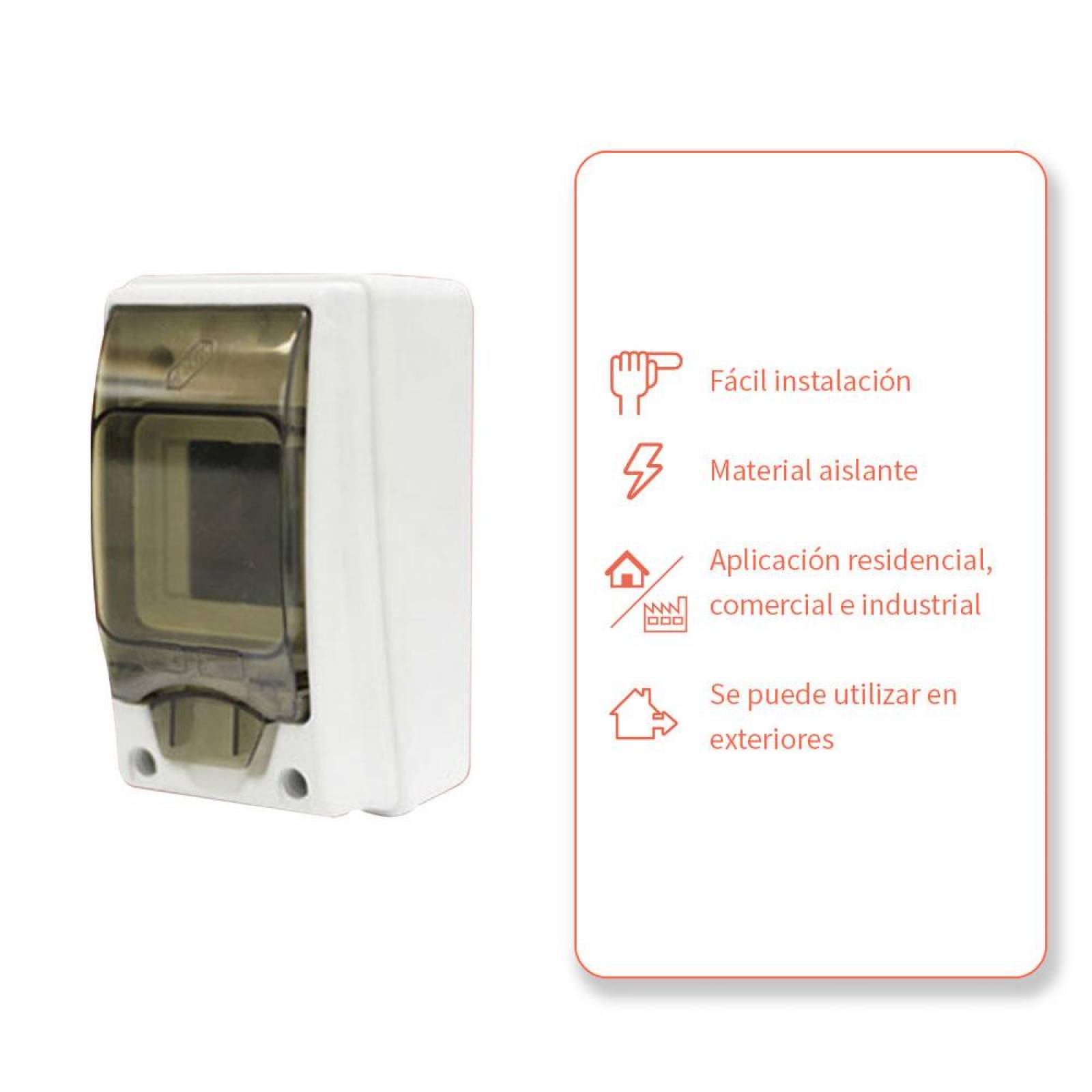 Centro de carga policarbonato 2-3 ventas 