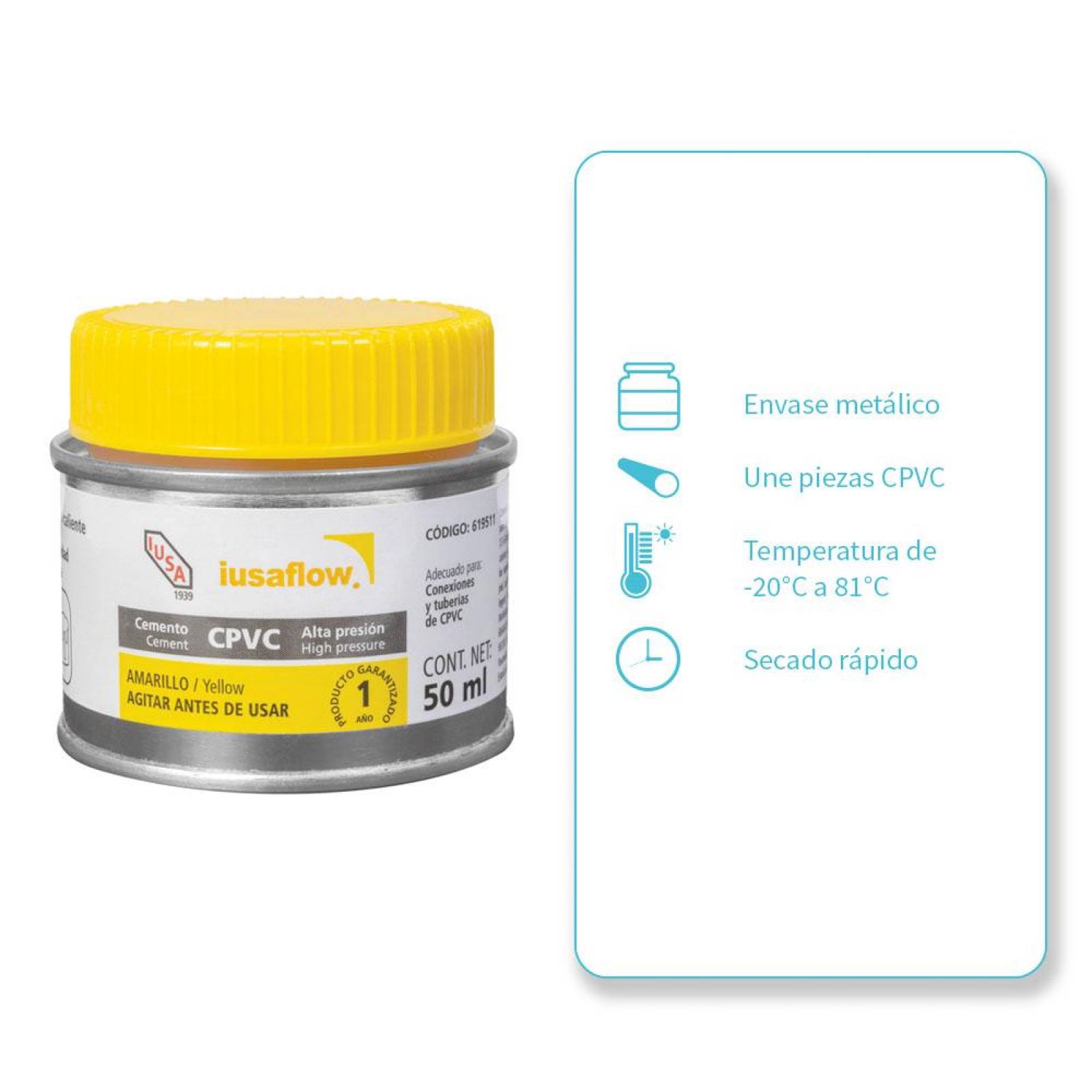 Cemento iusa mini cpvc cts 