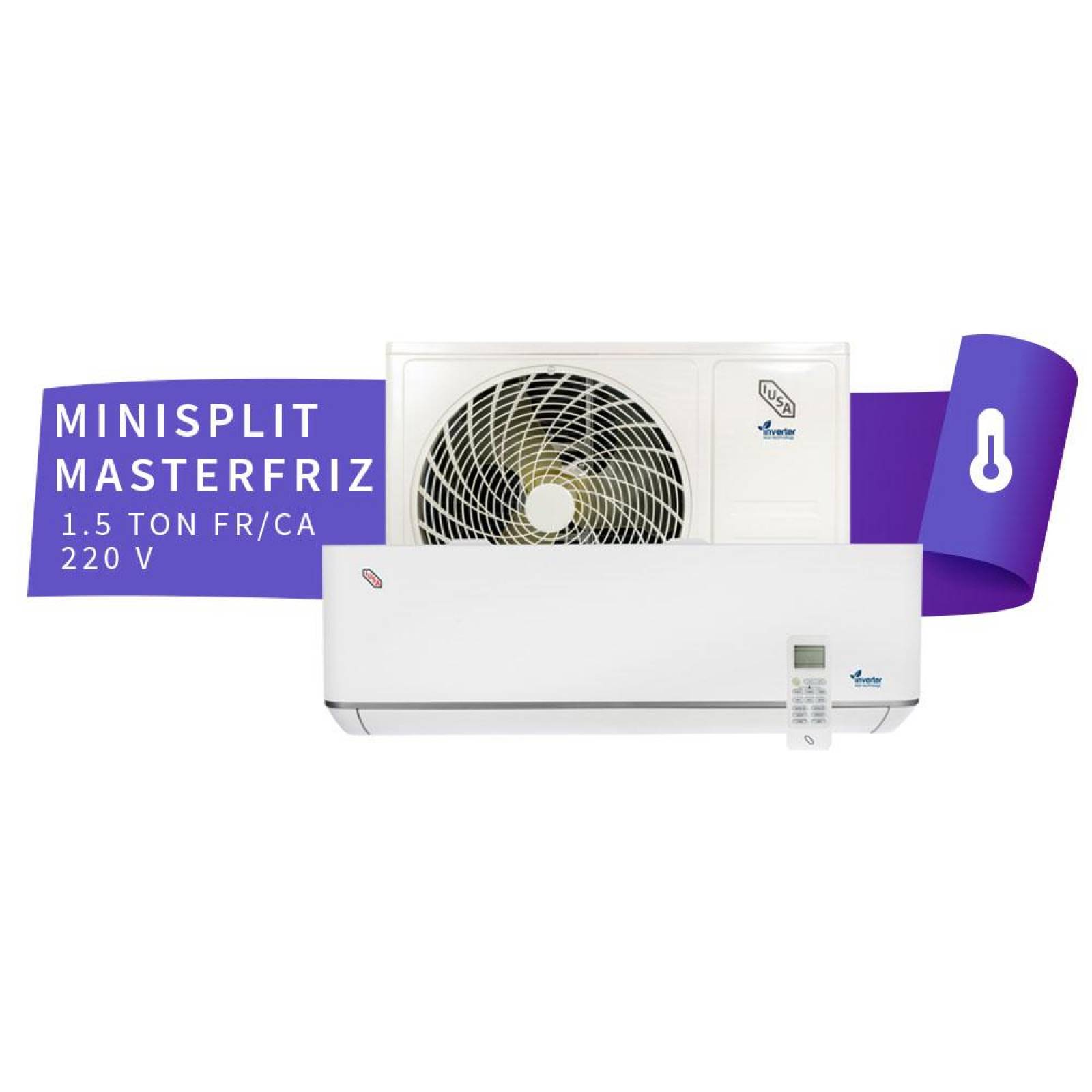 Aire Acondicionado, Frio Y Calor 220 V, 1.5 Ton, Inverter, Mini Split 