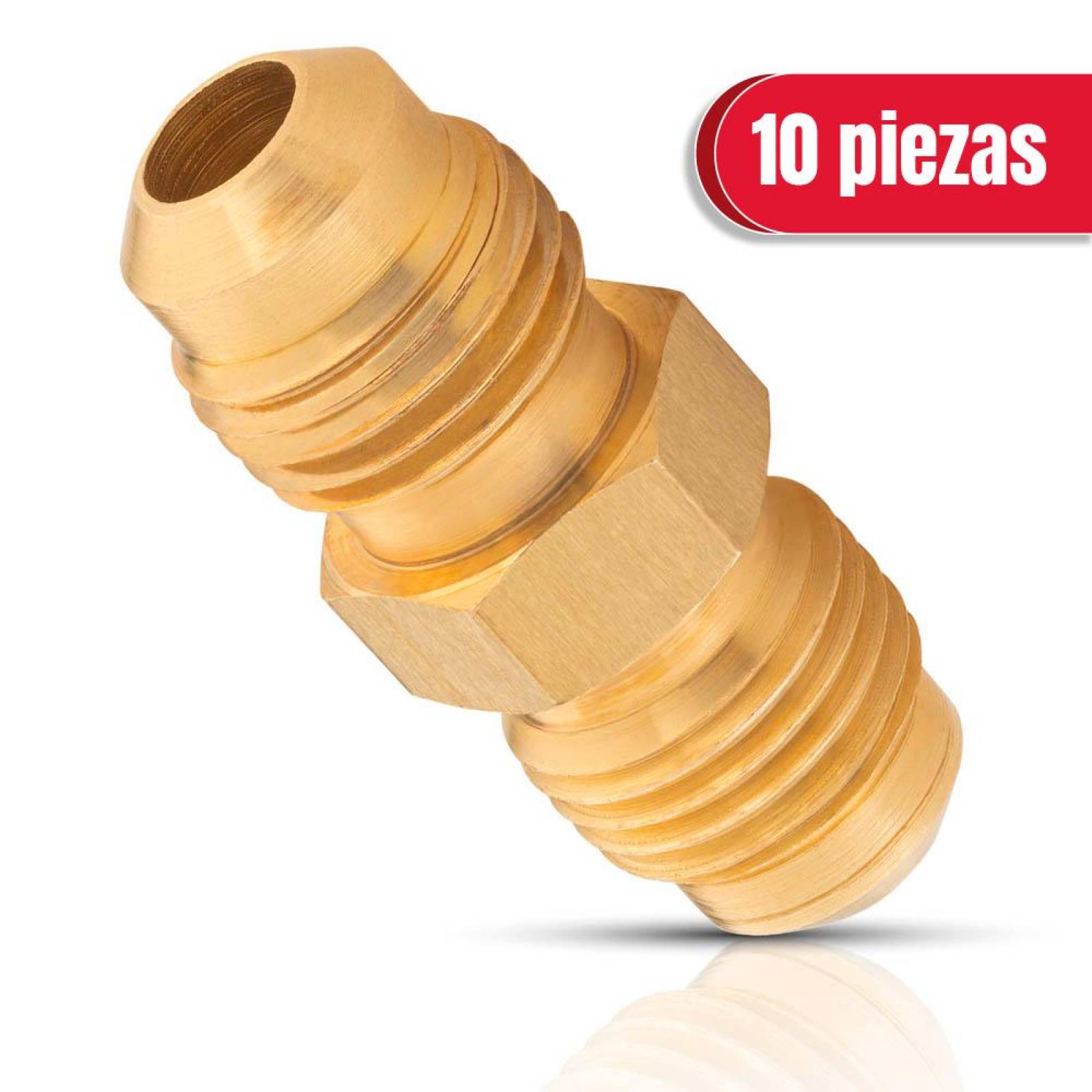 Niple unión 3/8 x 3/8 10 pzas 