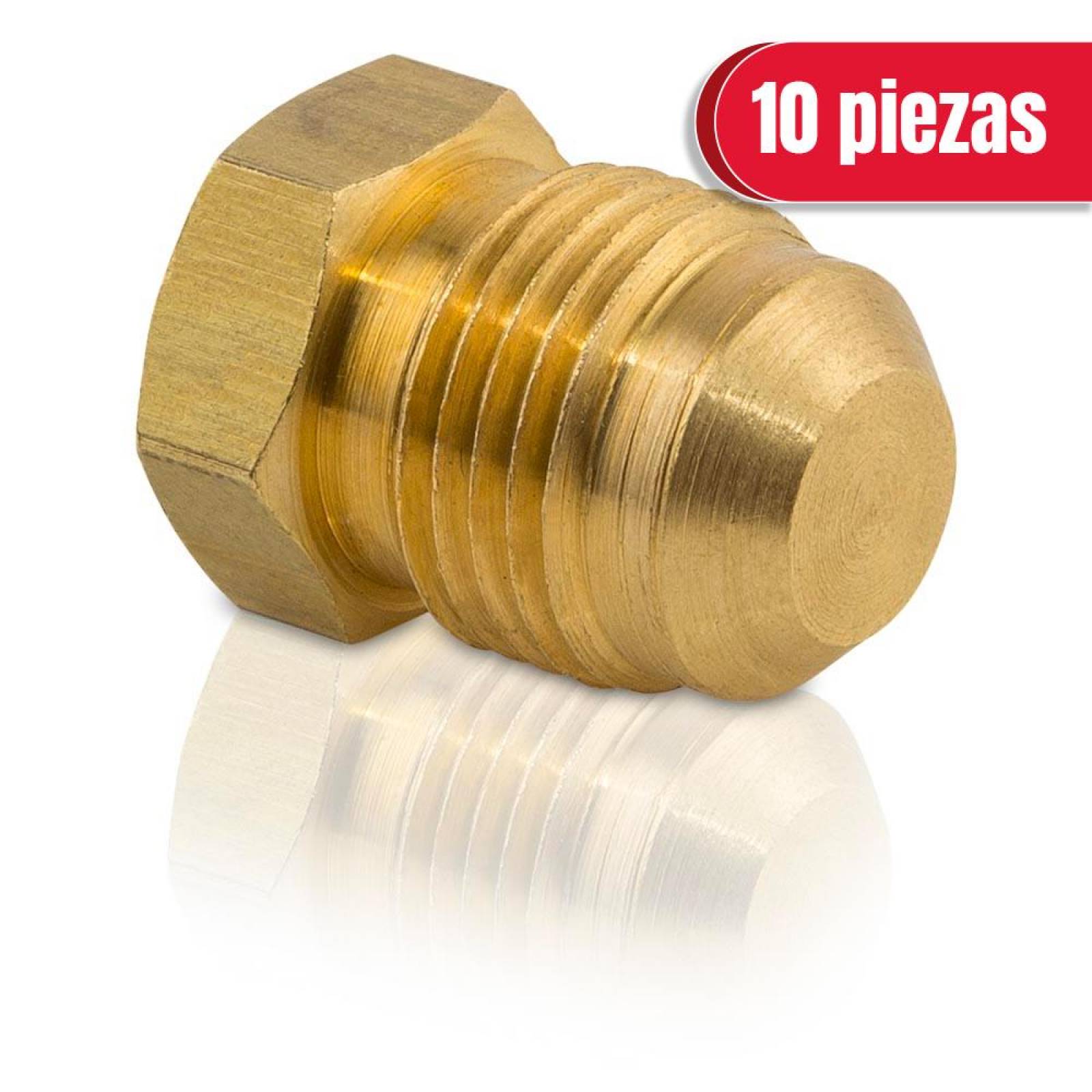 Tapón macho 3/8 flare 10 pzas