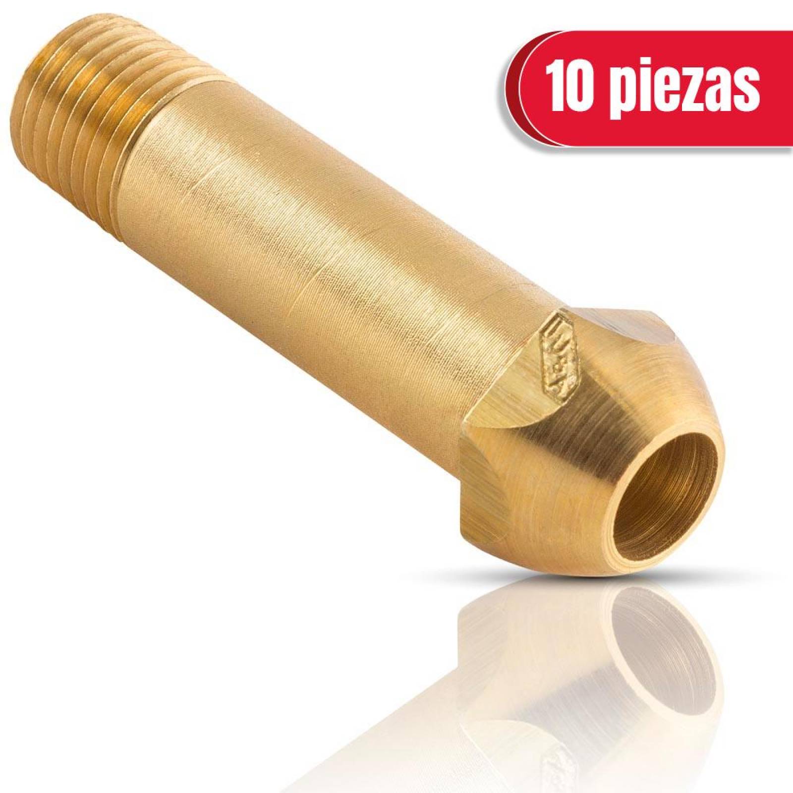 Punta pol con rosca 10 pzas