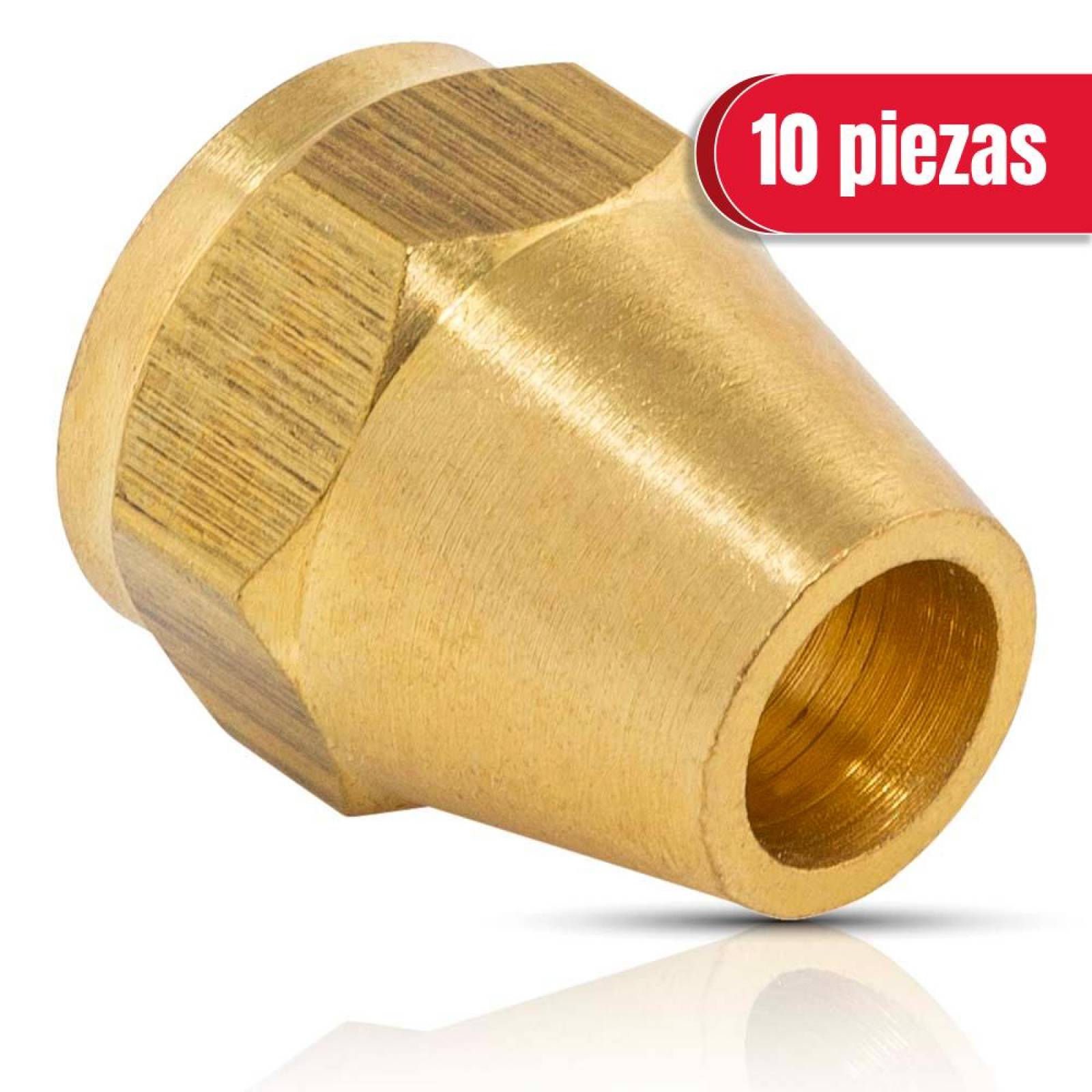 Tuerca cónica 1/4 10 pzas 