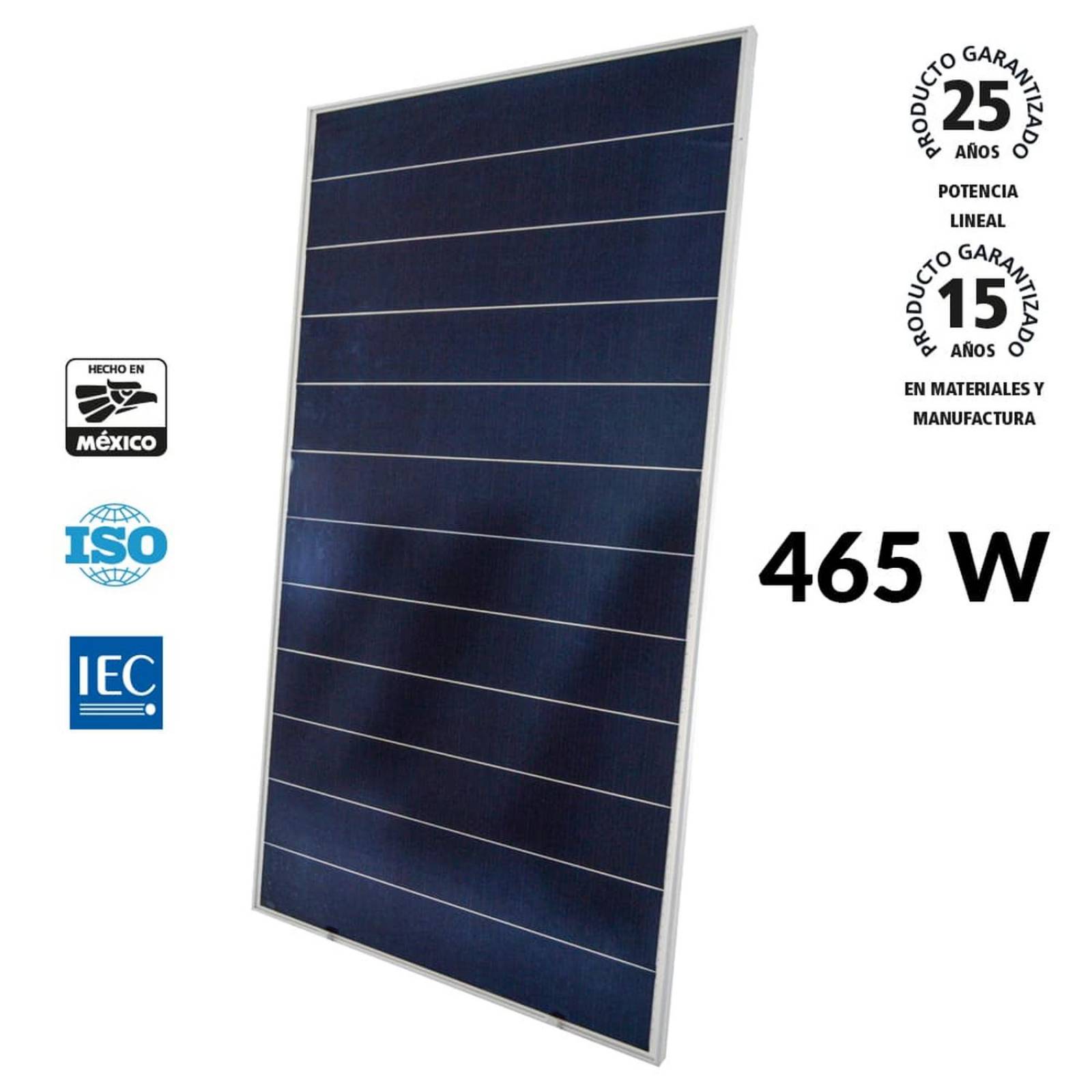 Panel solar fotovoltaico de 465 w monocristalino