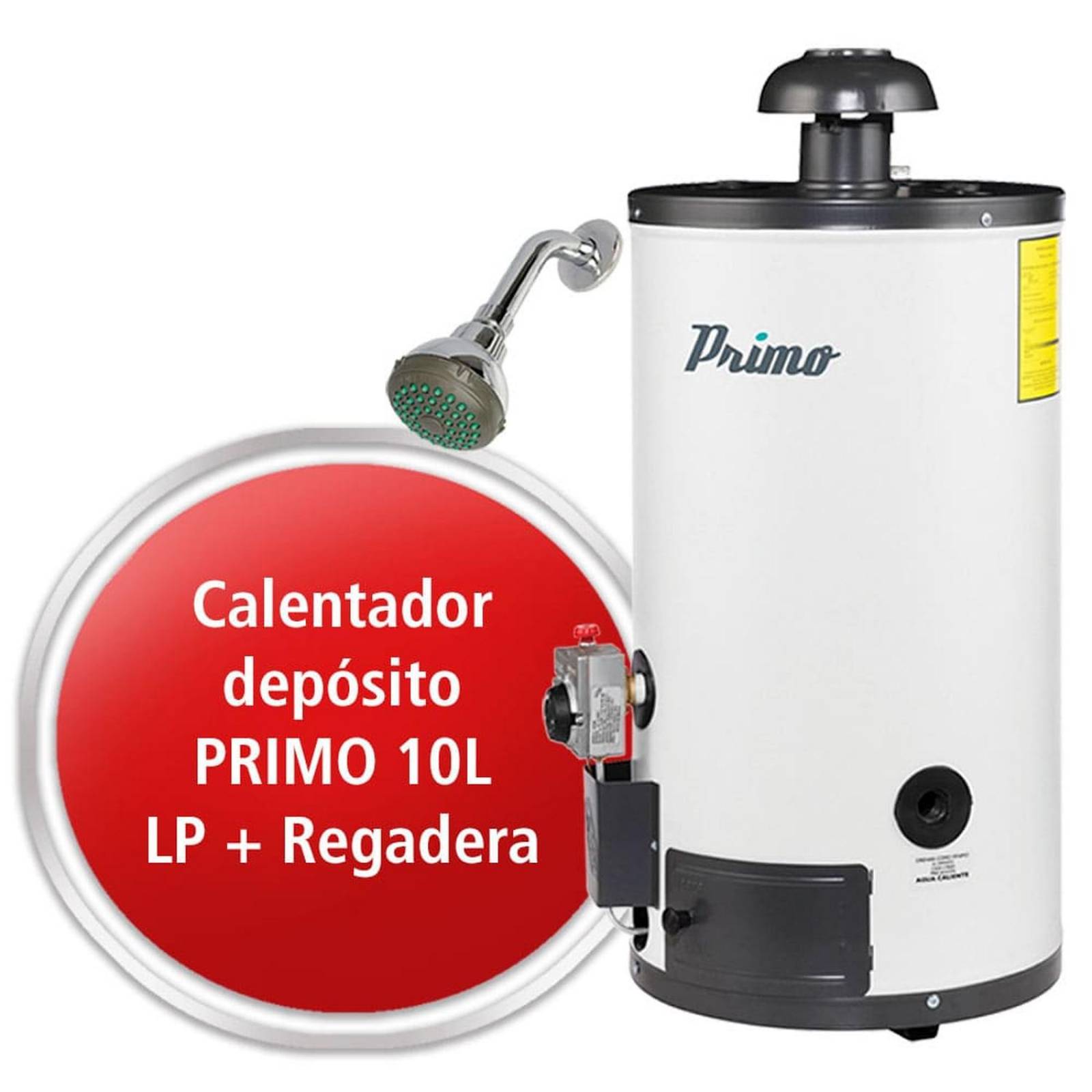 Kit Calentador de Depósito Primo Gas L.P + Regadera 