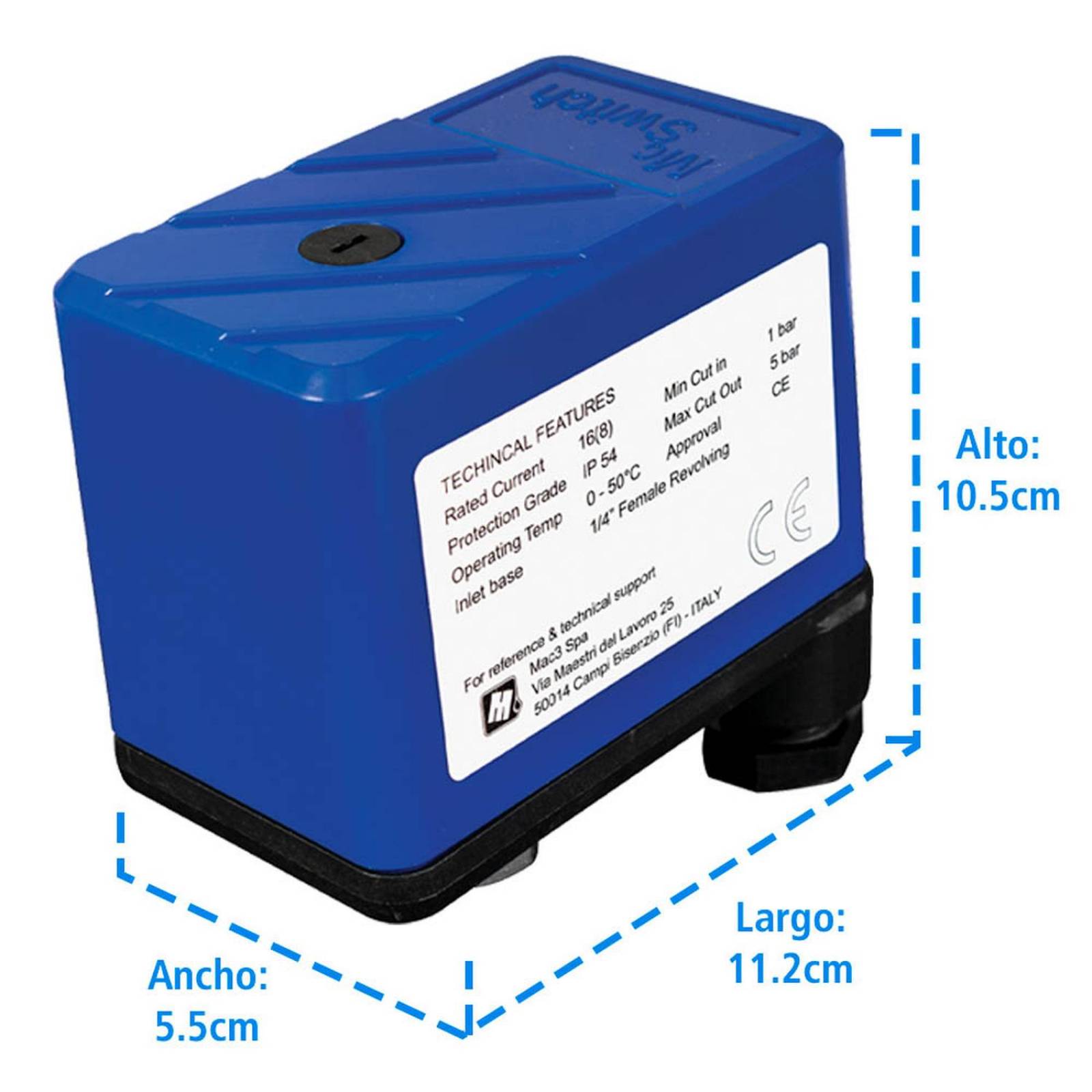 Interruptor de Presión, Presostato 20-40 psi 