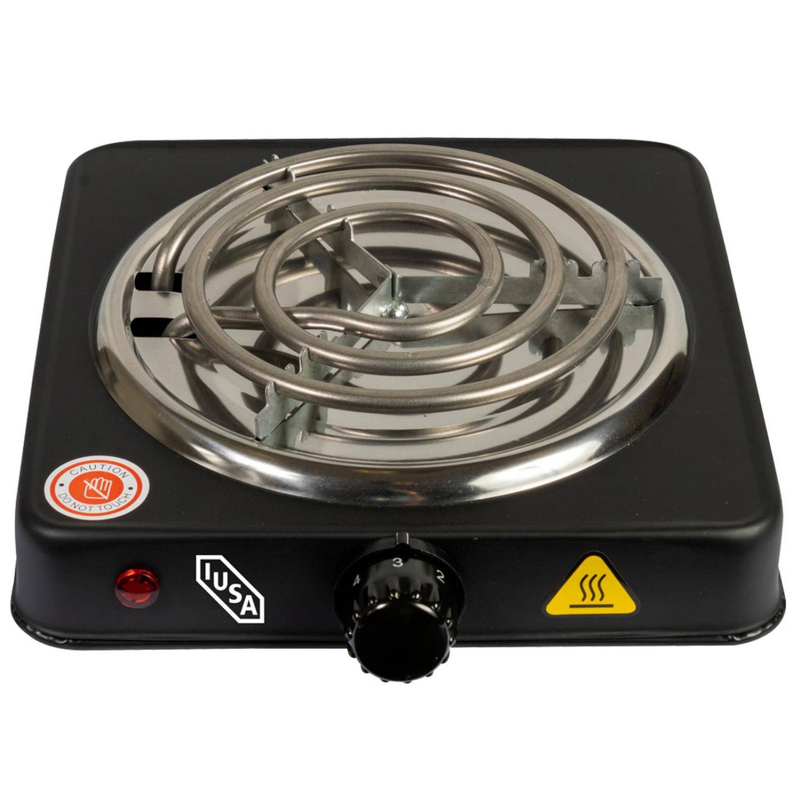 Parrilla Eléctrica, 1 Quemador Espiral, 1000 W. Color Negro 