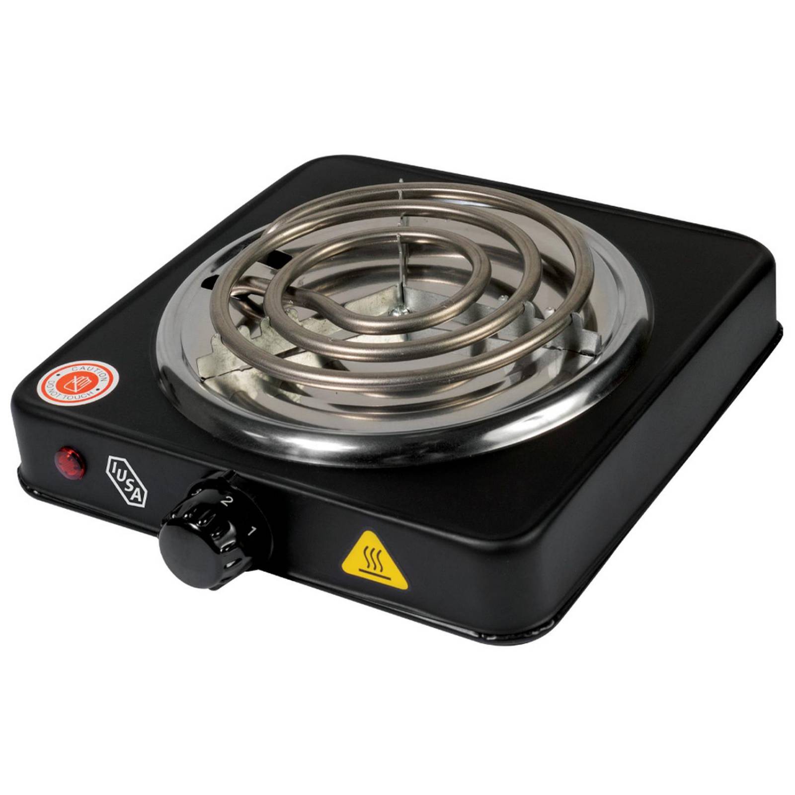 Parrilla Eléctrica, 1 Quemador Espiral, 1000 W. Color Negro 