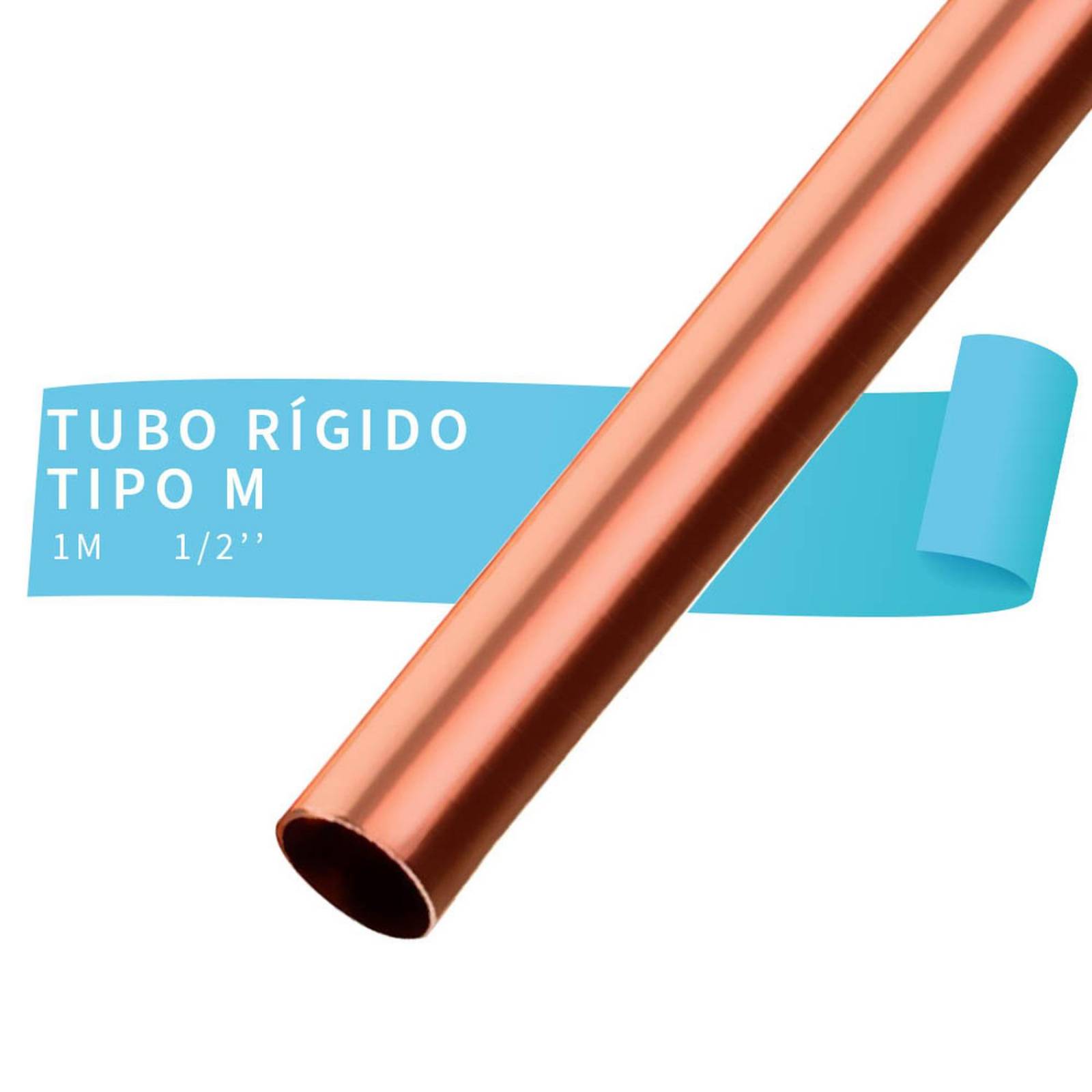 Tubo Rígido Tipo M, Tramo De 1/2, 13 Mm X 1 M