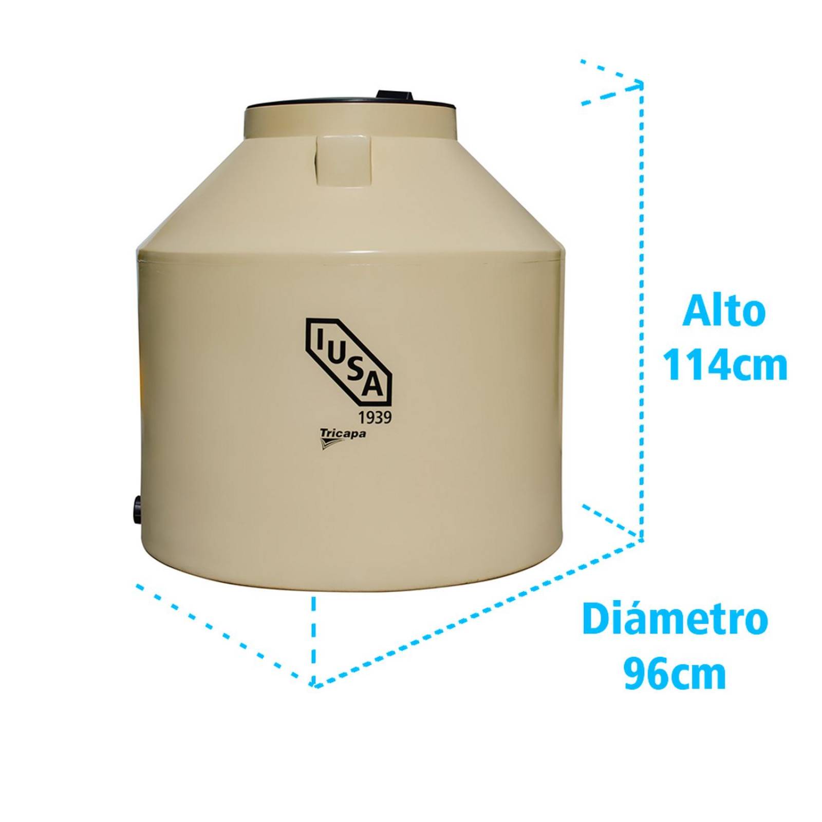 Tinaco Tricapa IUSA, 600 L., Beige + Sistema Calidad de Vida 