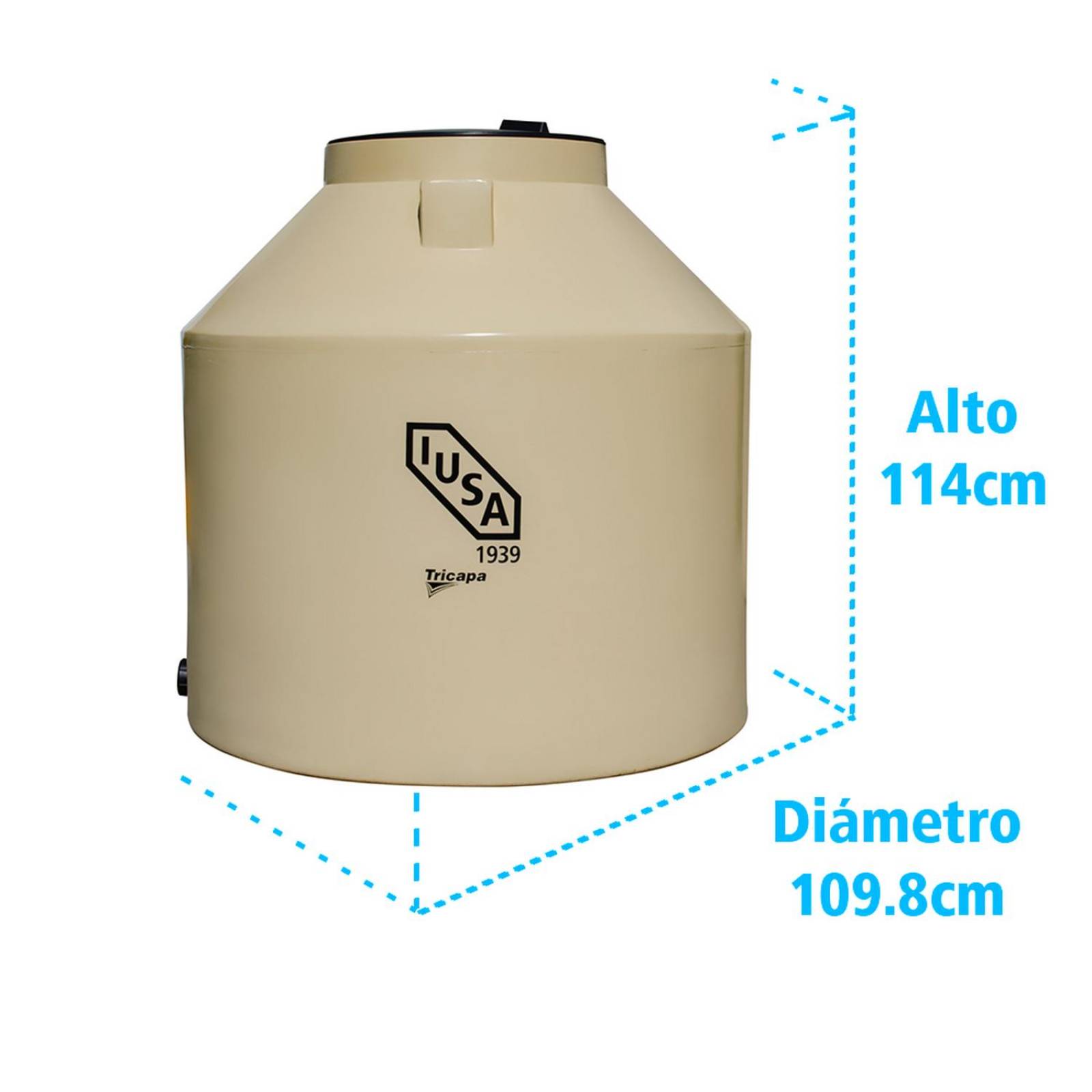 Tinaco Tricapa IUSA, 750 L., Beige + Sistema Calidad de Vida 