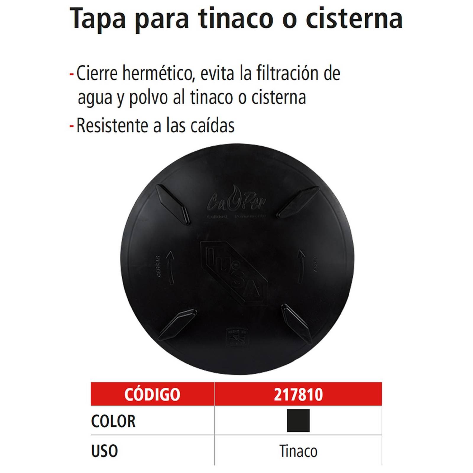 Tapa Hermética para Tinaco, IUSA 