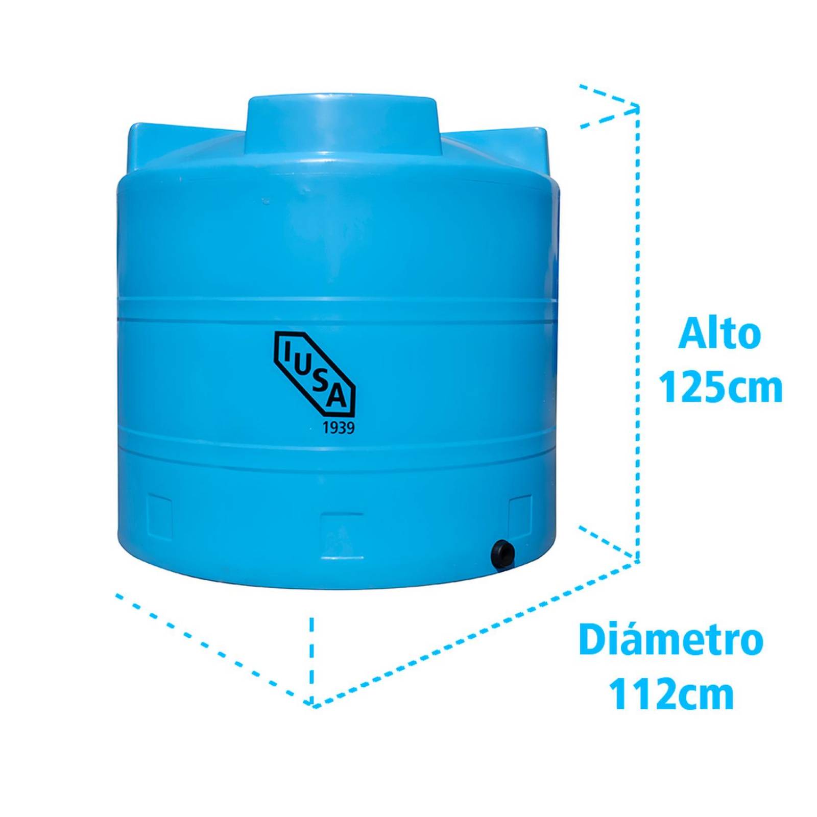 Cisterna IUSA, 1100 L con Accesorios .