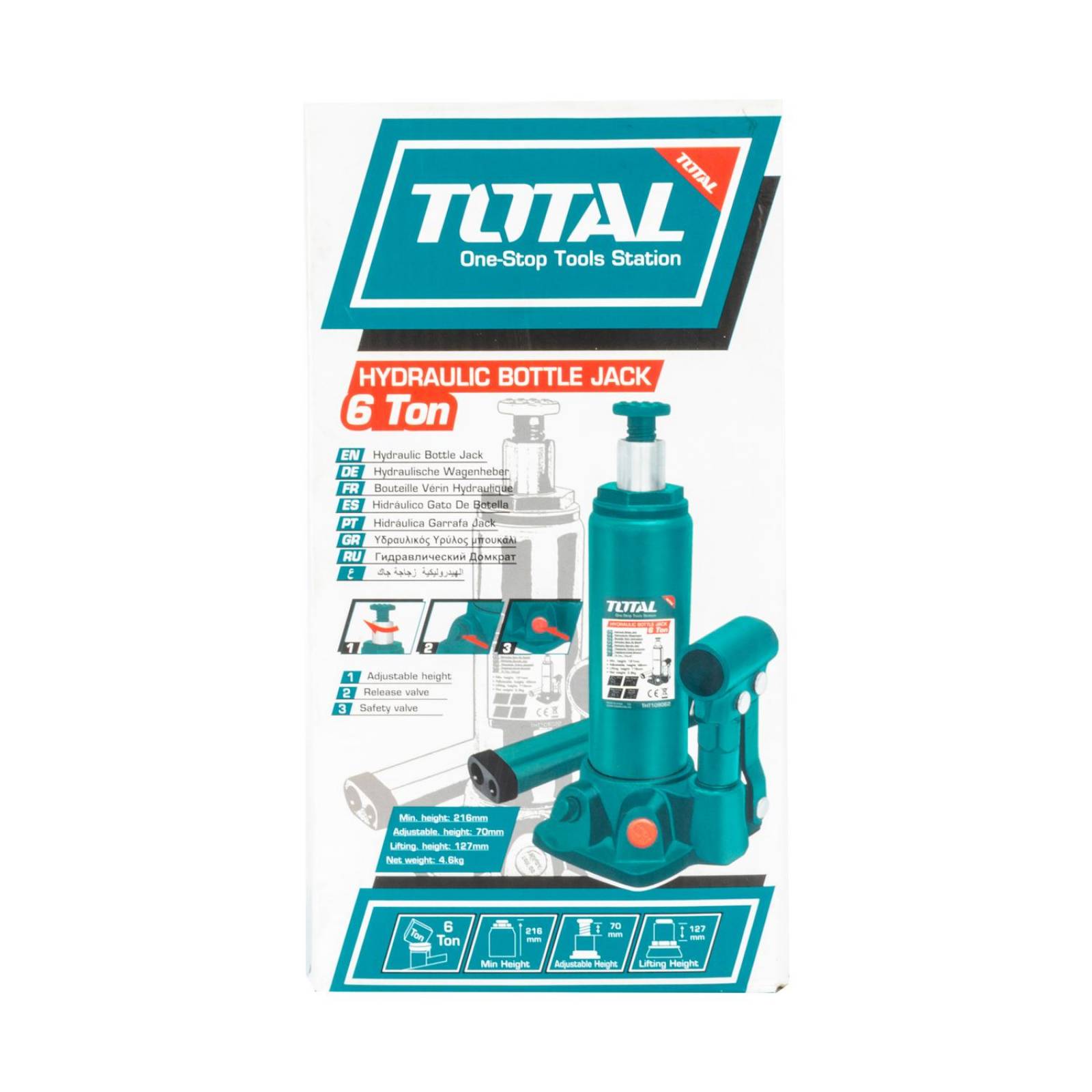 Gato Hidráulico de Botella de 6 Toneladas 