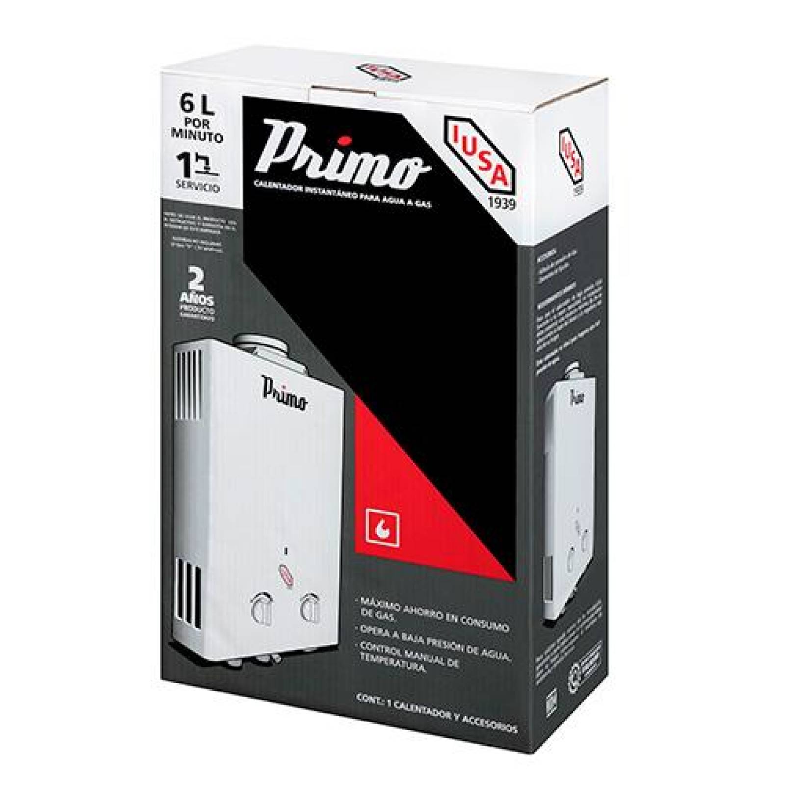 Calentador instantáneo Primo 6 l para gas natural