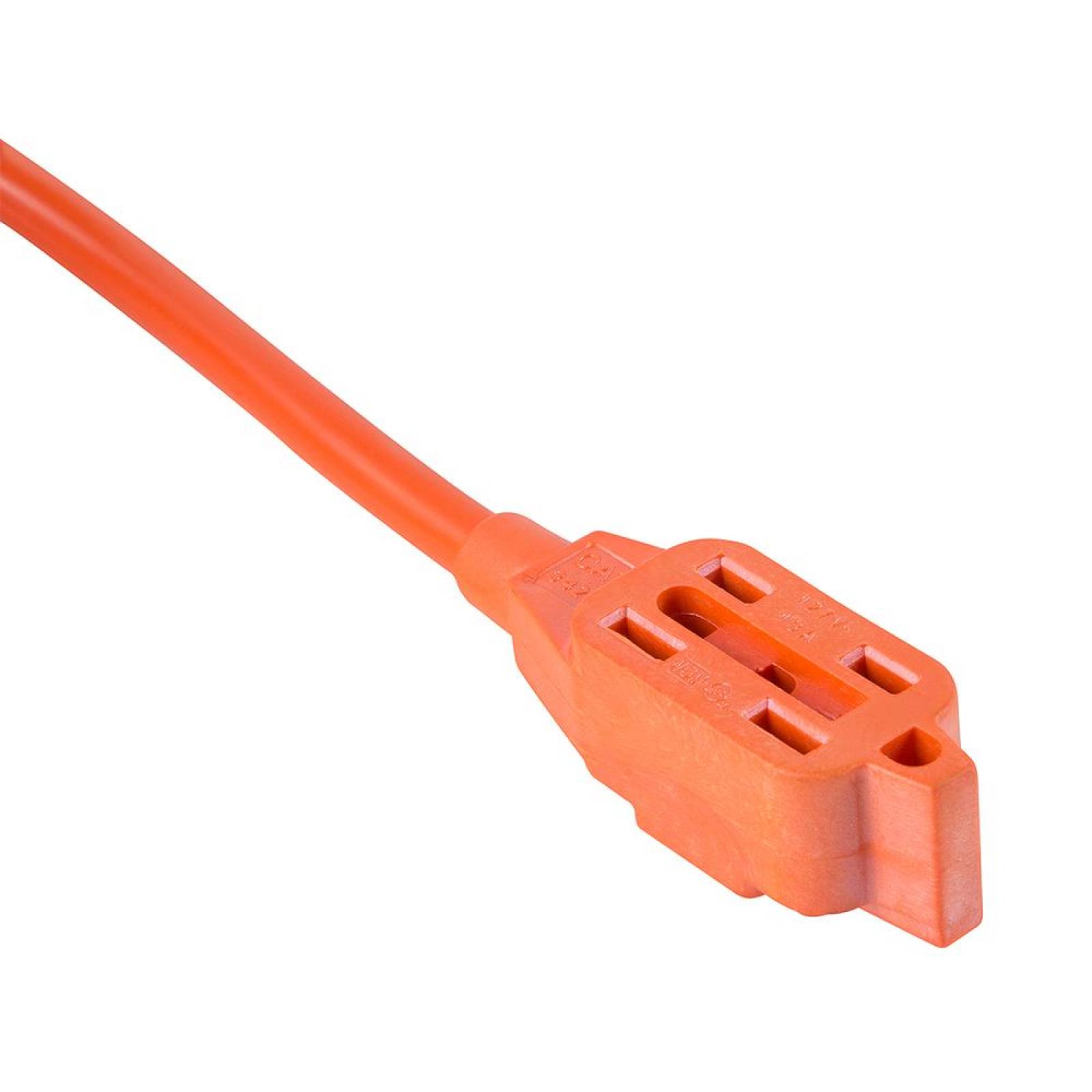 Extensión Eléctrica Uso Rudo 15 m, 2 por 16 AWG naranja 