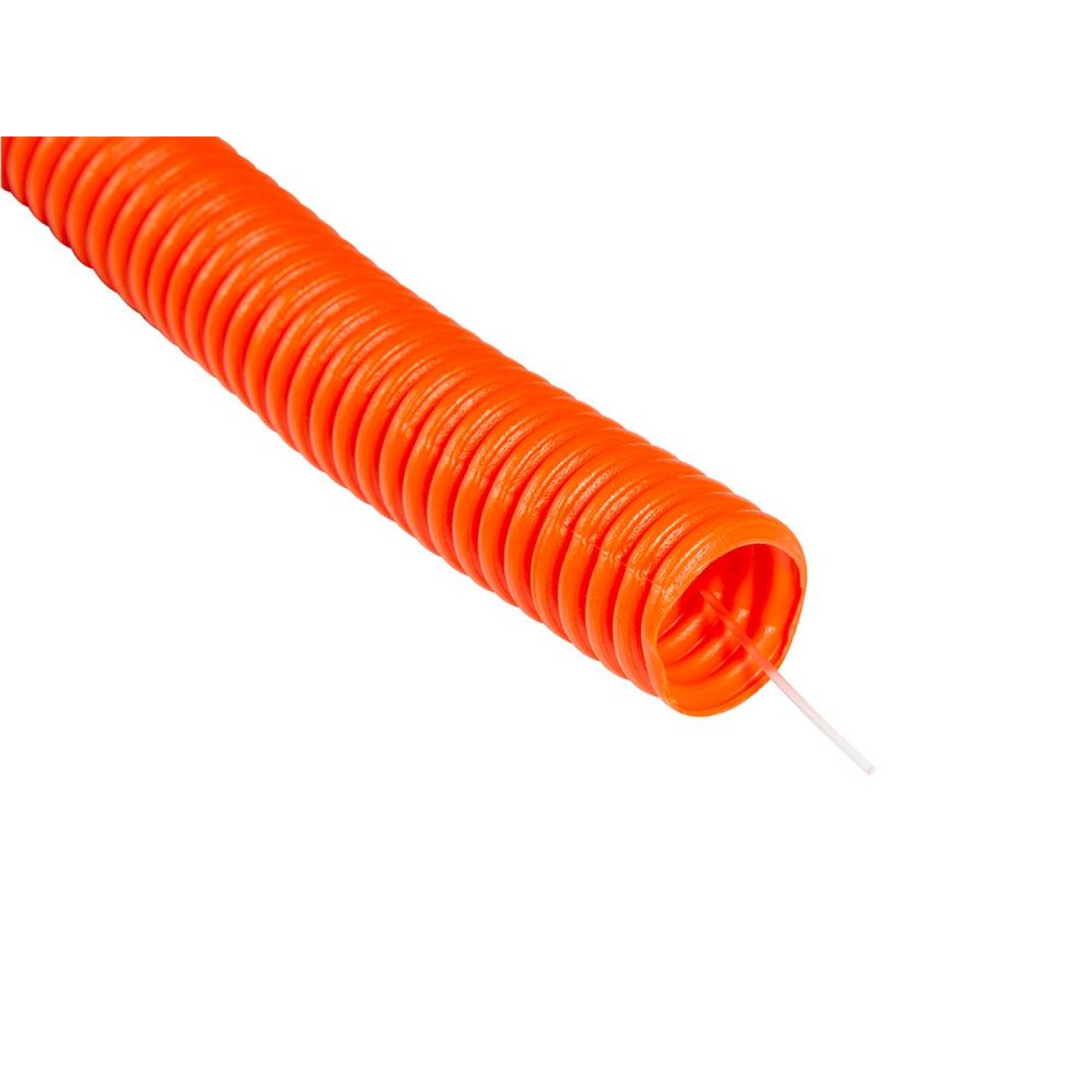 Poliducto corrugado con guía de nylon 1/2", rollo 100 m 