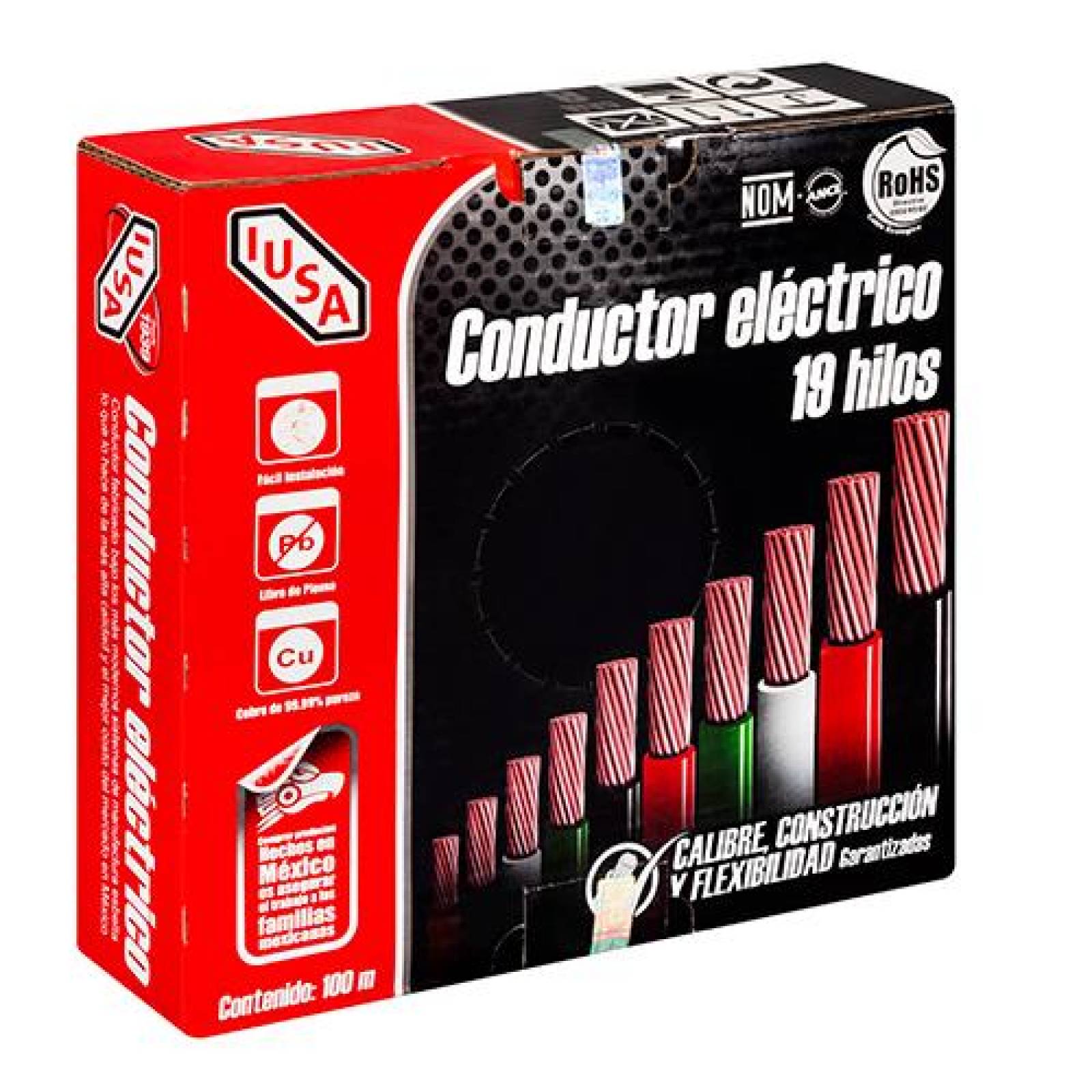 Rollo de cable flexible POT Café 14 AWG 100 metros 